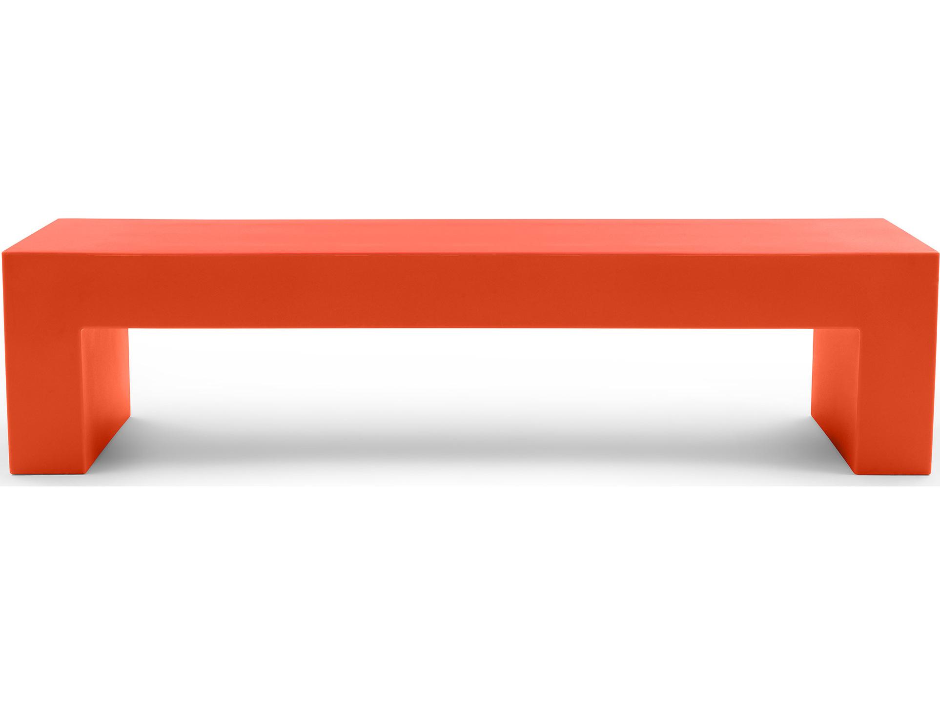 Heller Outdoor Vignelli Large Bench - Orange