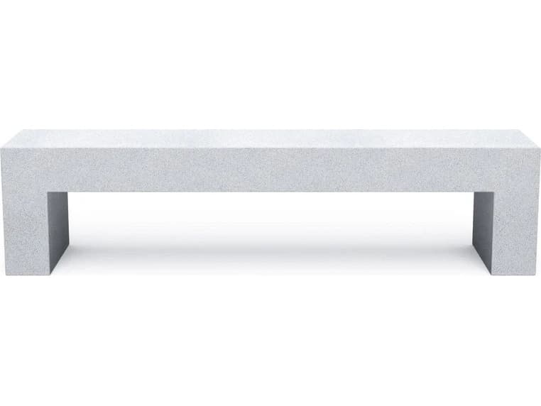Heller Outdoor Vignelli Stoned Recycled Plastic Bench