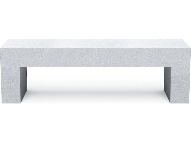 Heller Outdoor Vignelli Stoned Recycled Plastic Bench