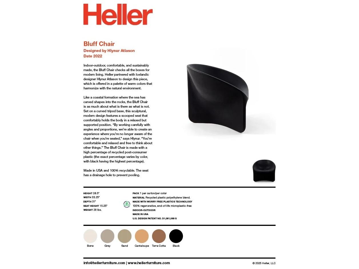 Heller Outdoor Bluff Wheat Recycled Plastic Dining Chair