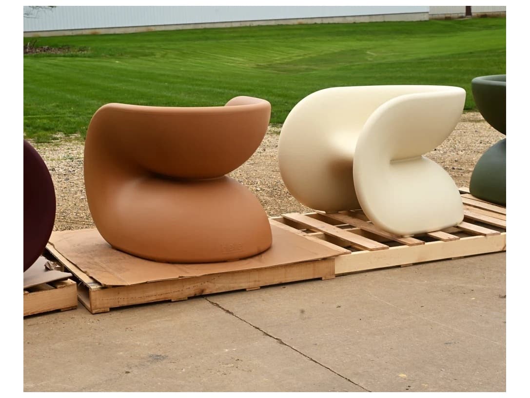 Heller Outdoor Fortune Oatmeal Recycled Plastic Dining Chair