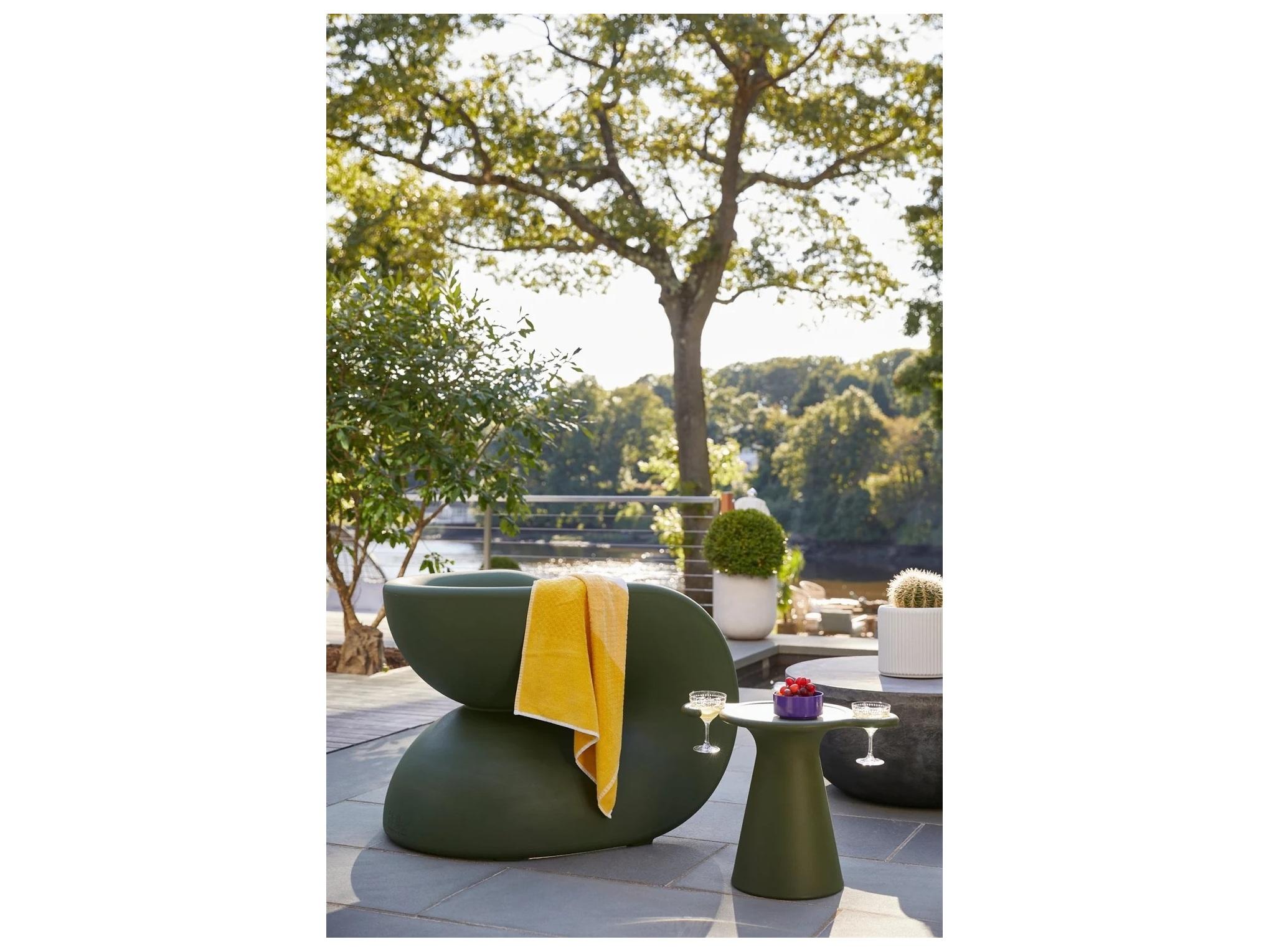 Heller Outdoor Fortune Olive Recycled Plastic Dining Chair