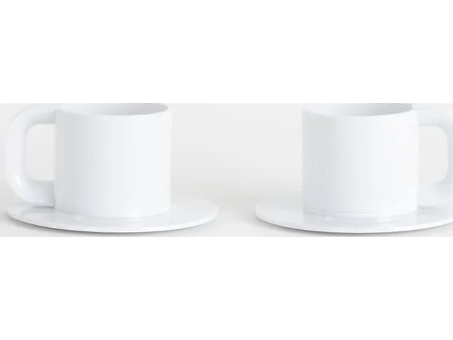 Heller Outdoor Max White 2 Cups and Saucers - Set of 12