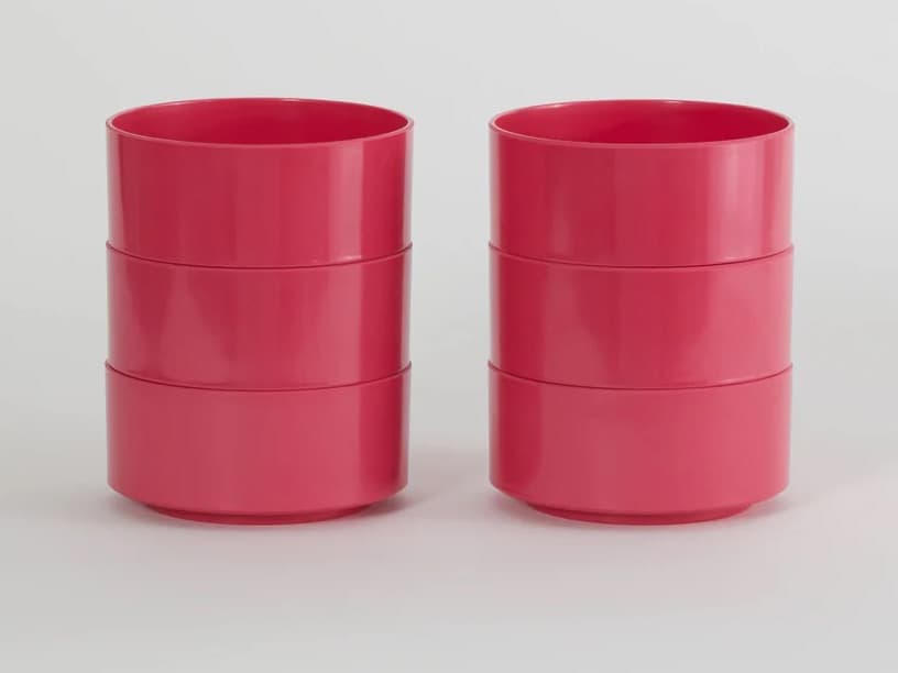 Heller Outdoor Max Pink Dinnerware Kit 24 (6 dinner plates, 6 salad plates, 6 bowls, 6 mugs)