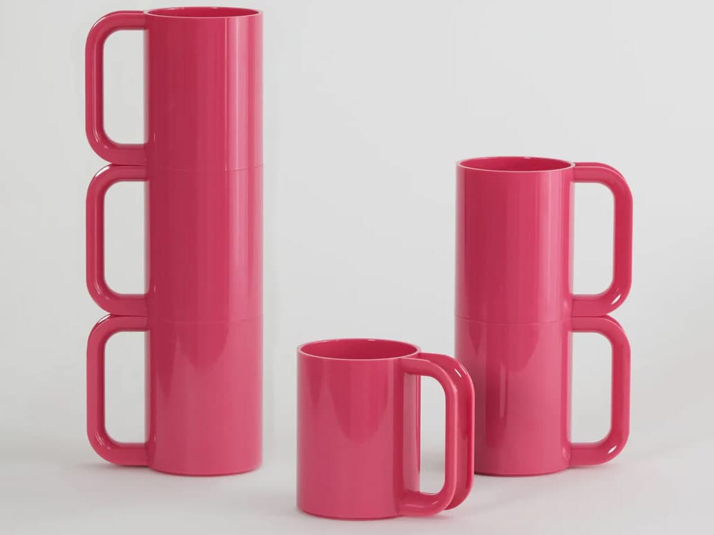 Heller Outdoor Max Pink Dinnerware Kit 24 (6 dinner plates, 6 salad plates, 6 bowls, 6 mugs)