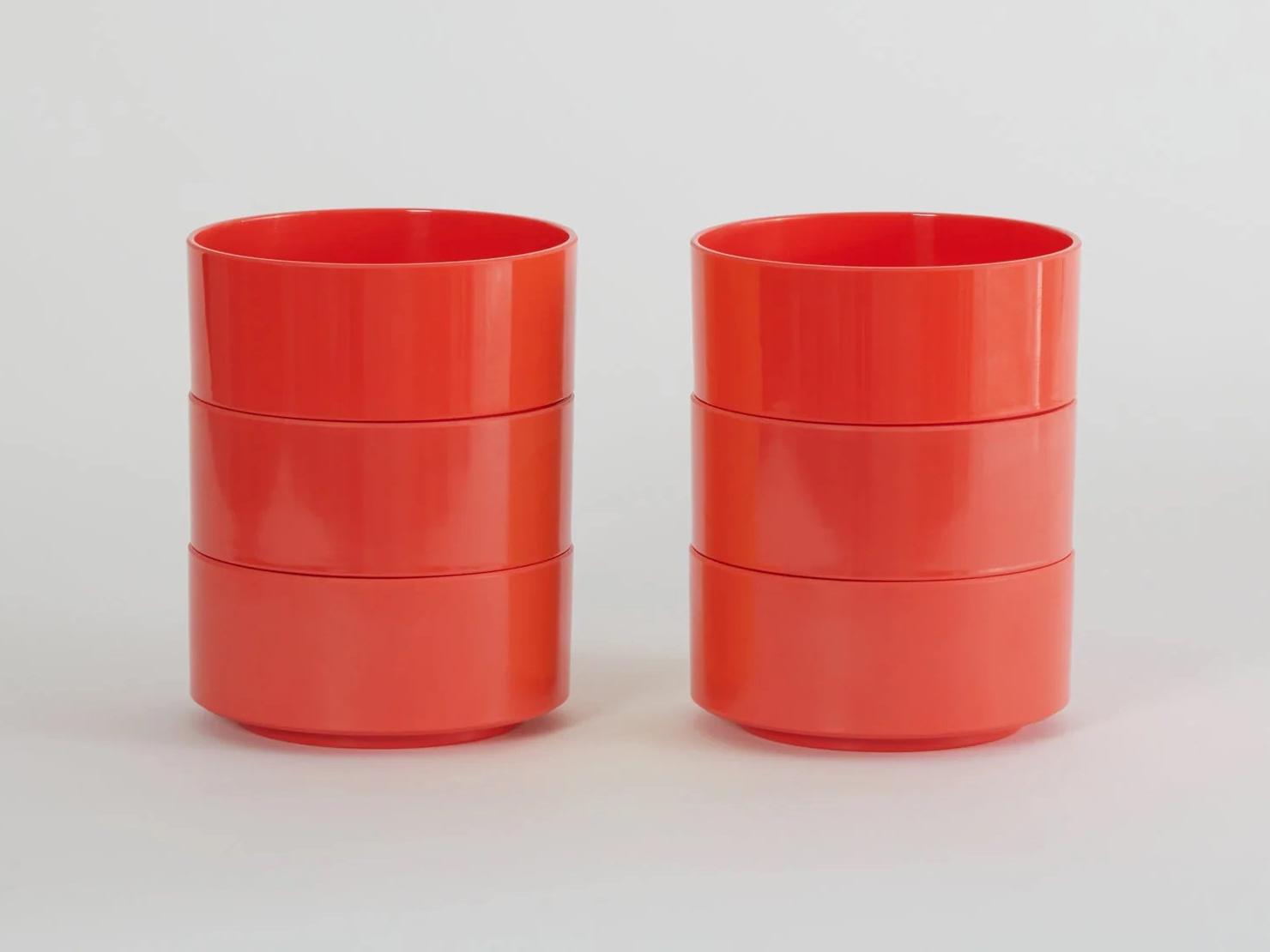 Heller Outdoor Max Orange Dinnerware Kit 24 (6 dinner plates, 6 salad plates, 6 bowls, 6 mugs)