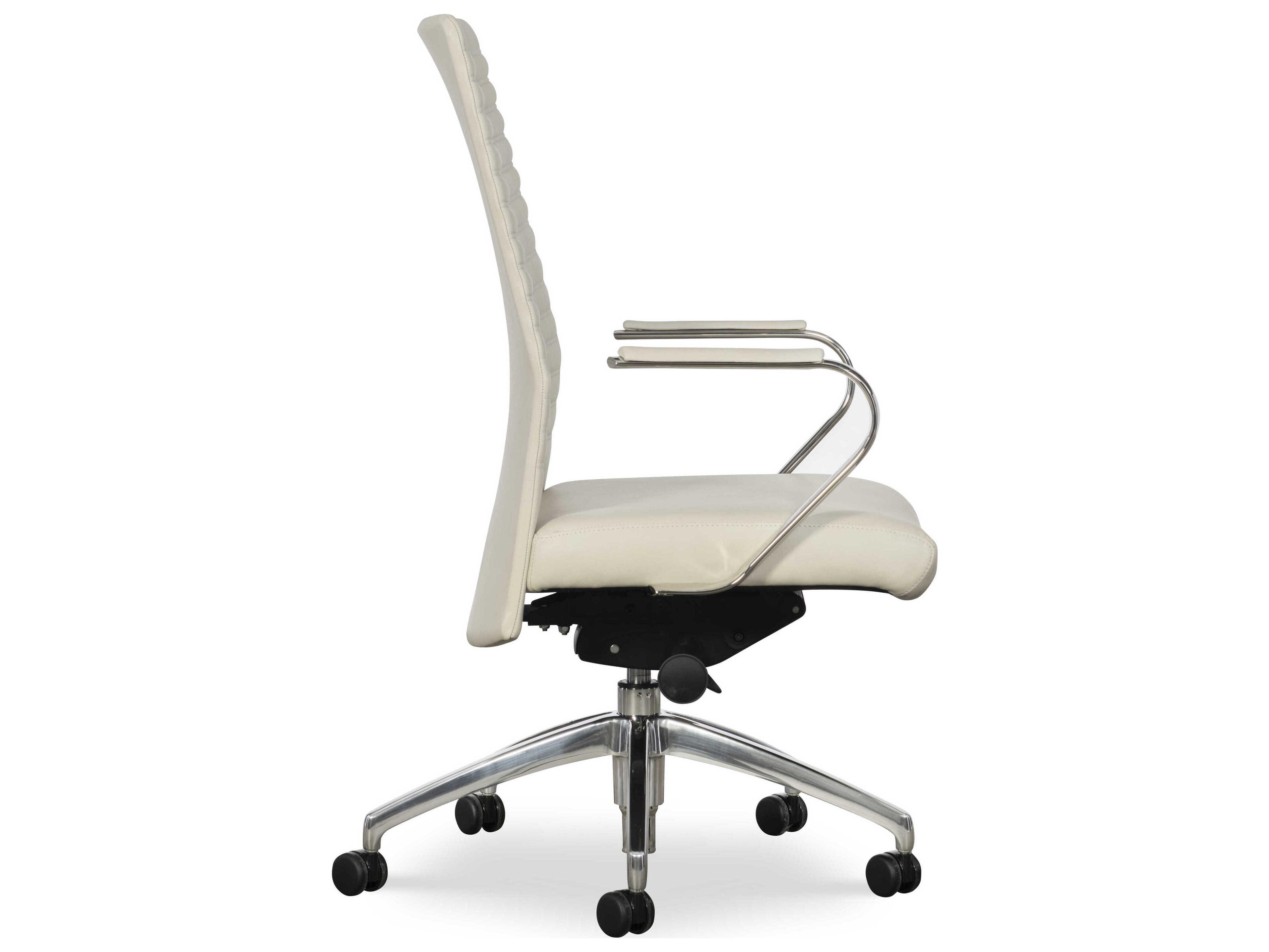 Hancock & Moore H&M Home Bessinger Alston White Leather Blade Channeled Swivel Tilt Chair