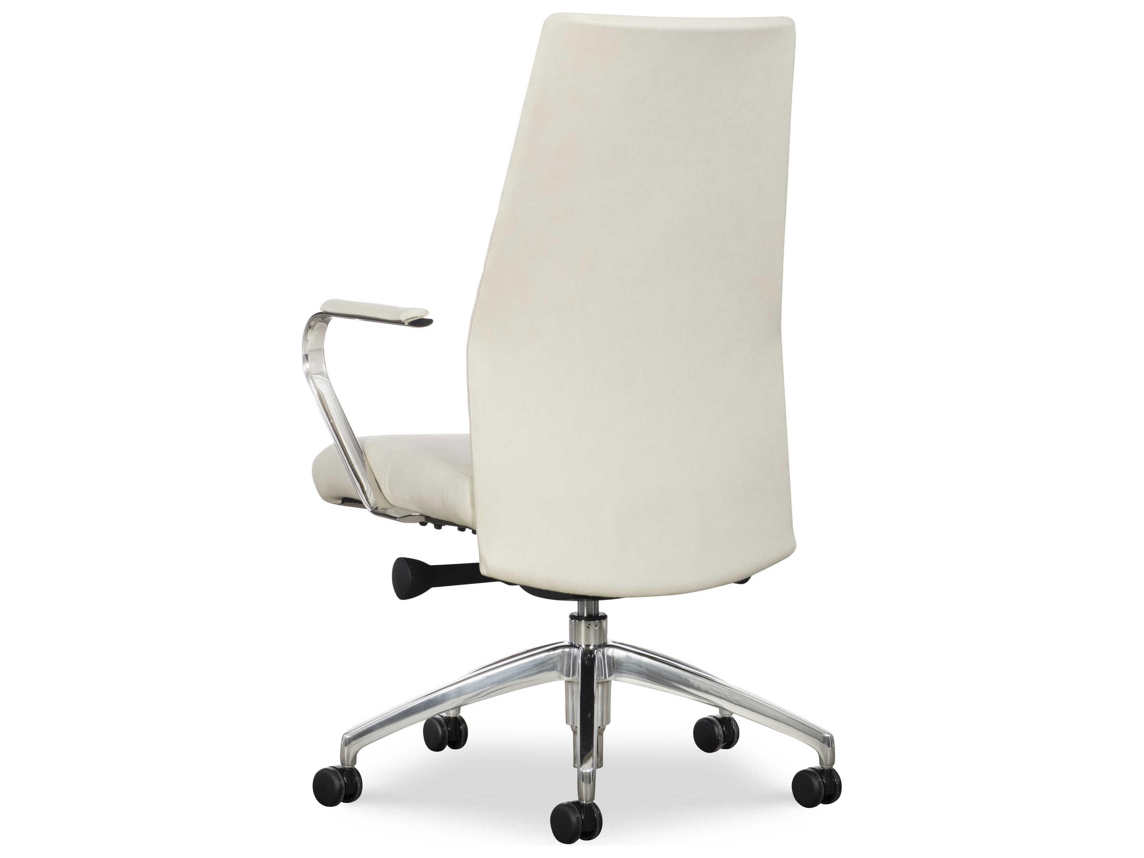 Hancock & Moore H&M Home Bessinger Alston White Leather Blade Channeled Swivel Tilt Chair