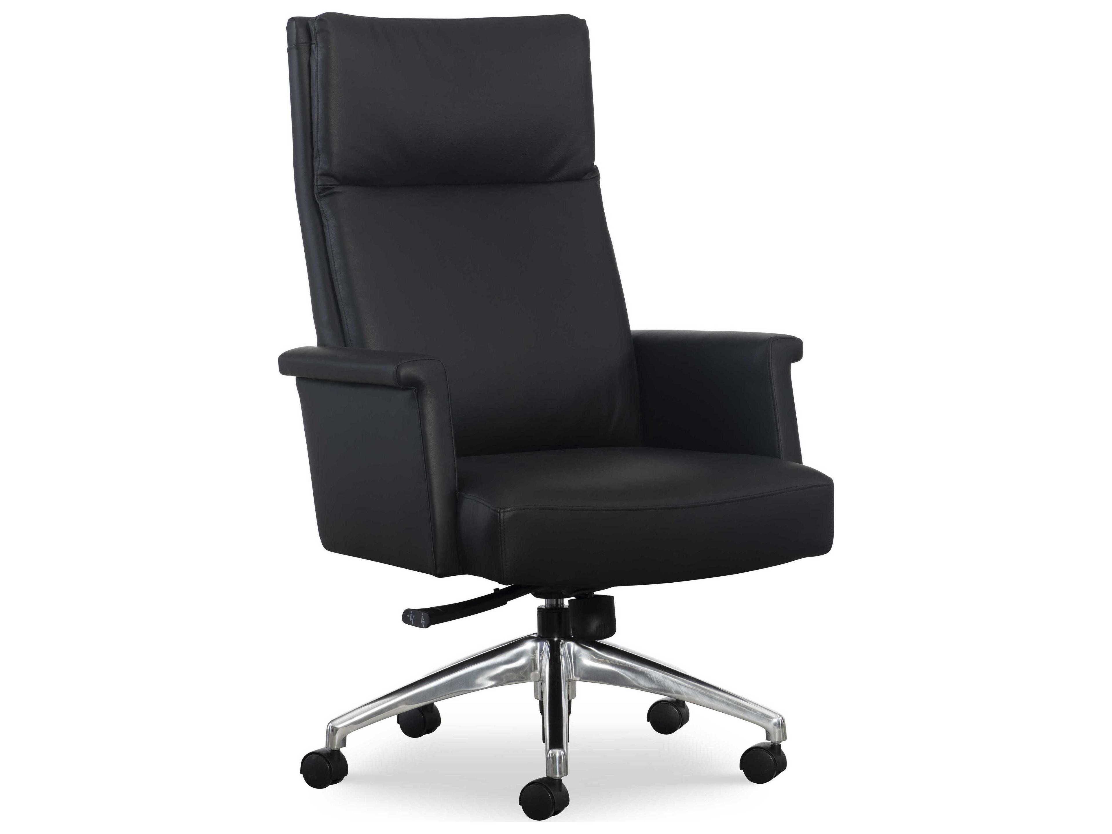 Hancock & Moore H&M Home Mahoney Atmore Black Leather Swivel Tilt Chair