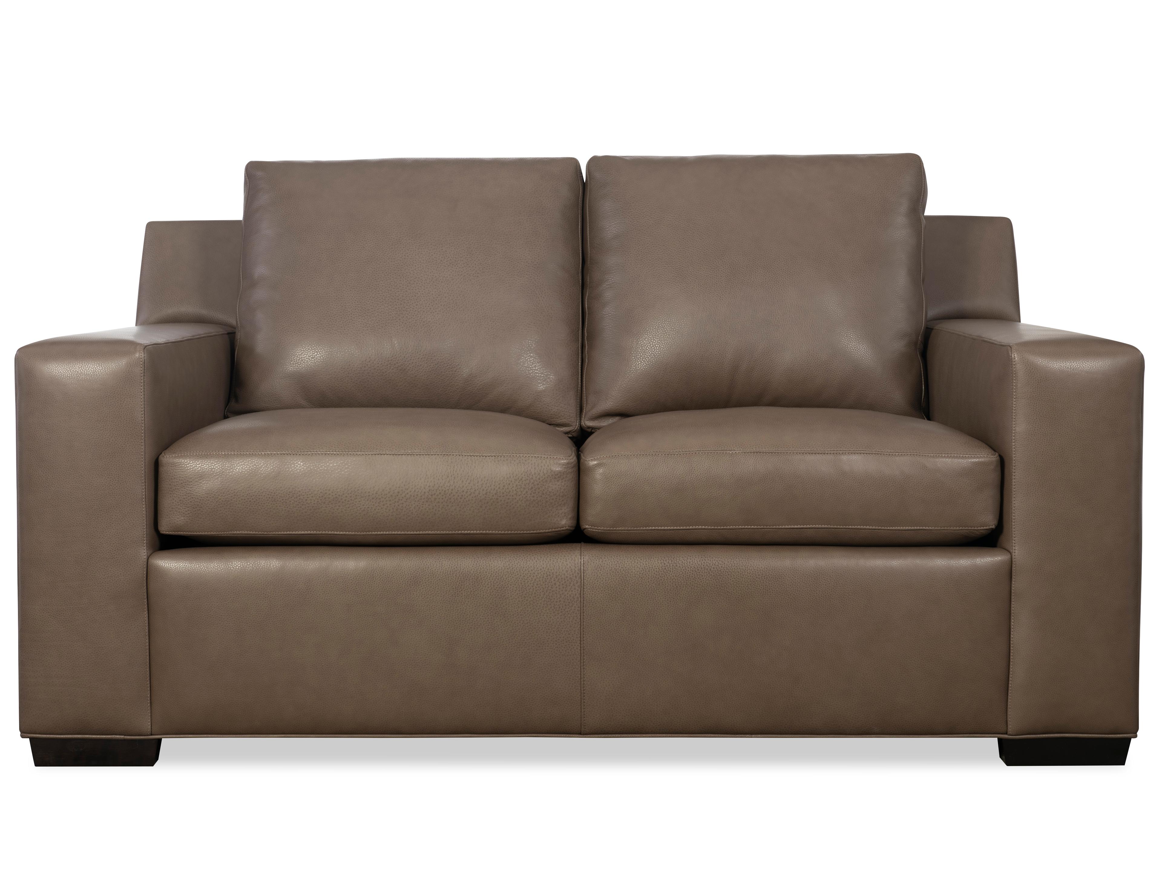 Hancock & Moore H&M Home Octavius Fergus Truffle Leather Loveseat