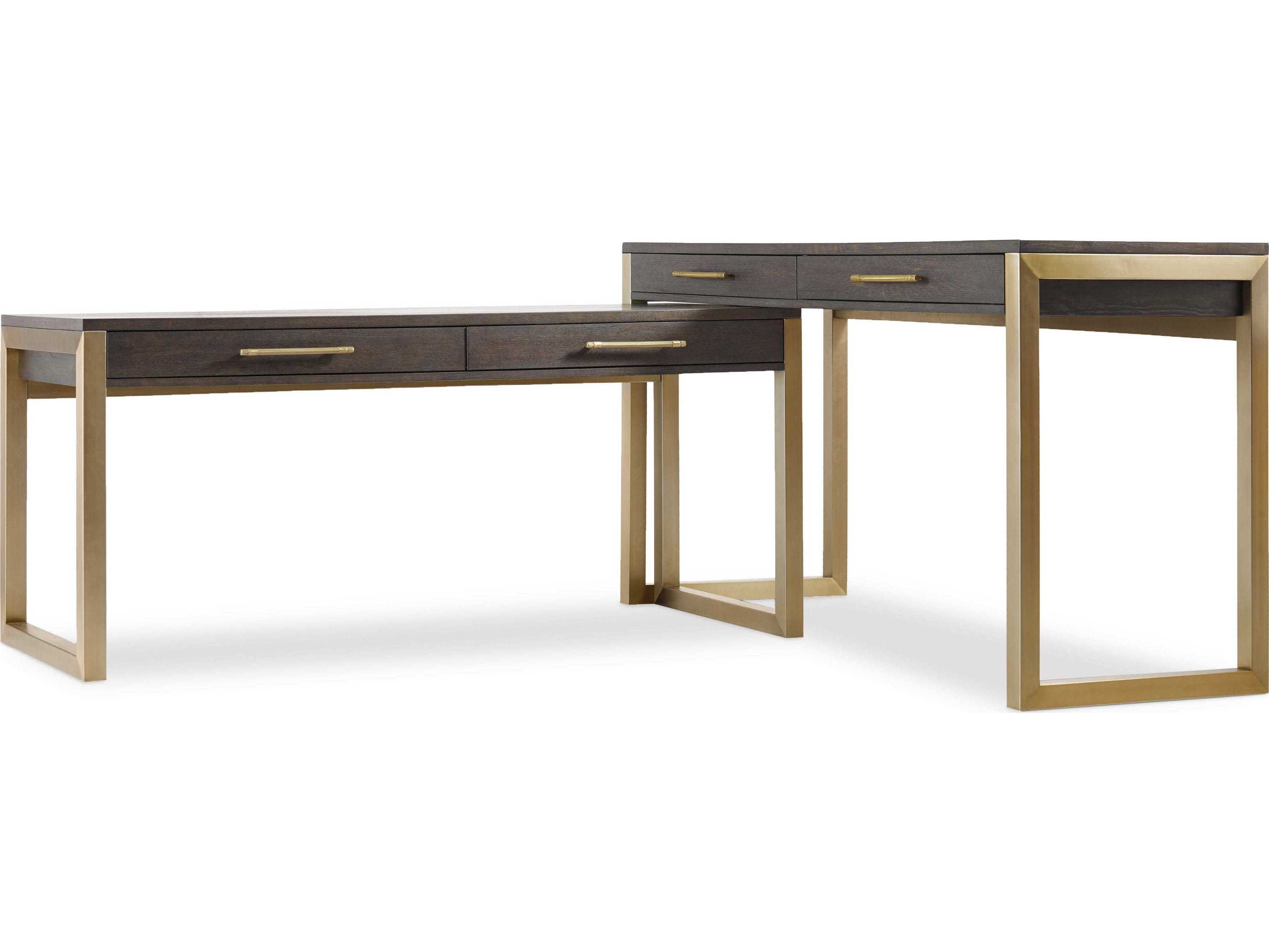 Hooker Furniture Curata Freestanding Midnight Brown Oak Wood Secretary Desk