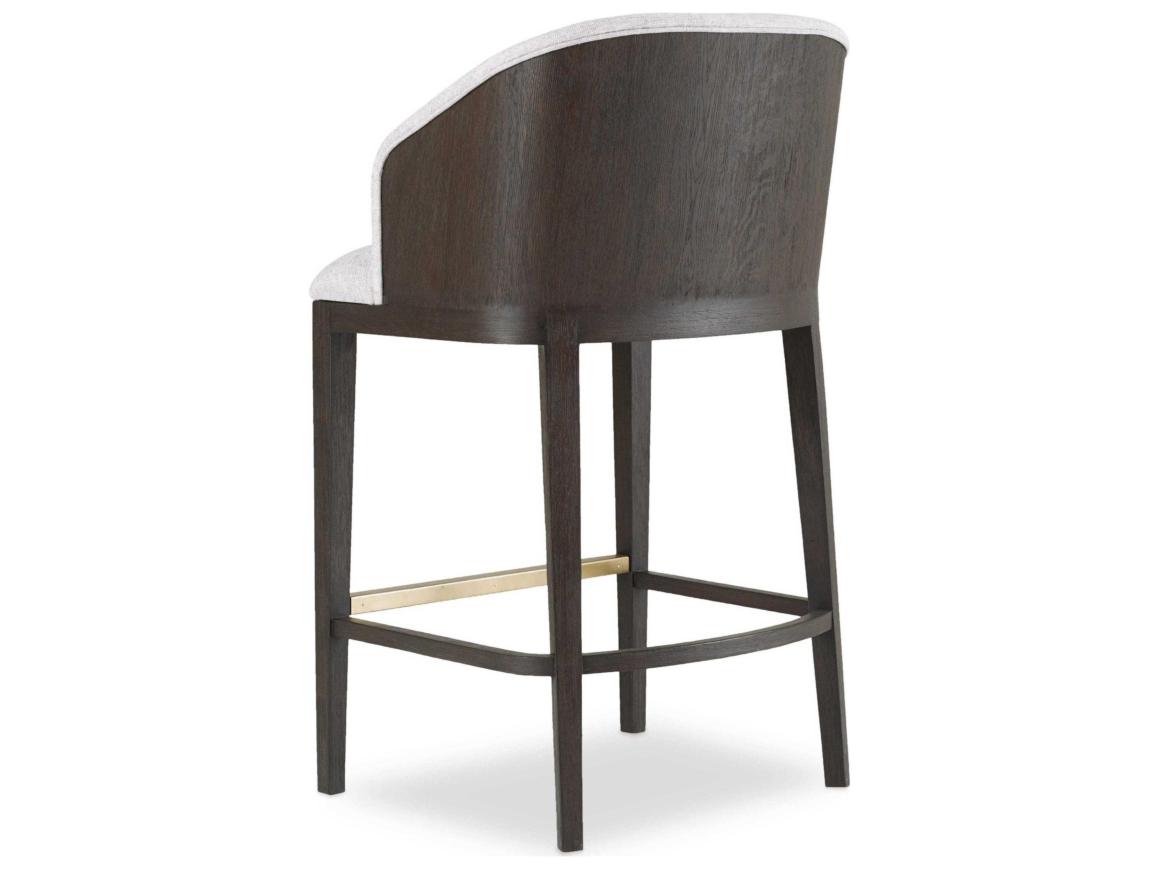 Hooker Furniture Curata Upholstered Oak Wood Montileu Opal With Midnight Bar Stool