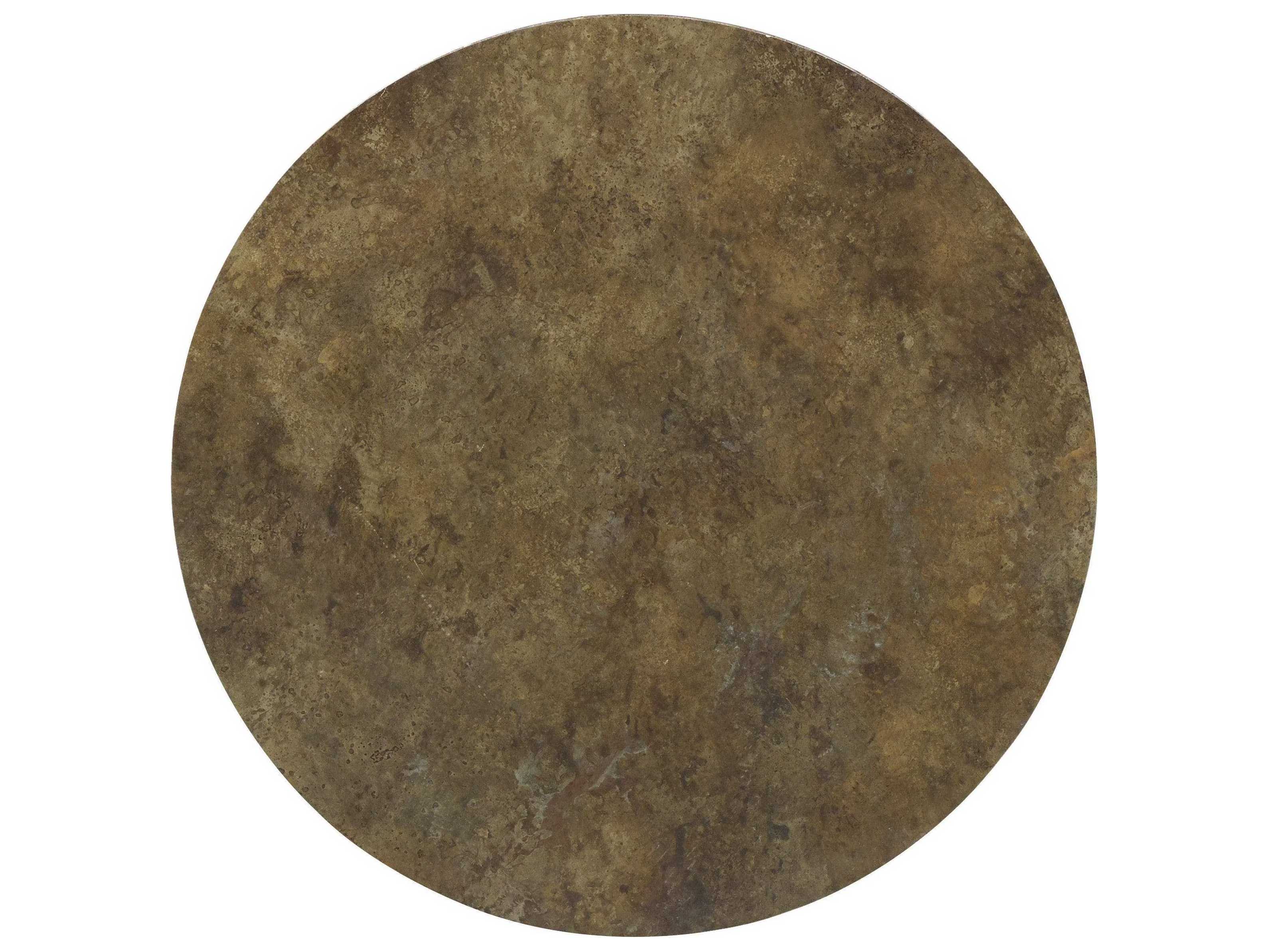 Hooker Furniture Curata Round Metal Brass With Patina End Table