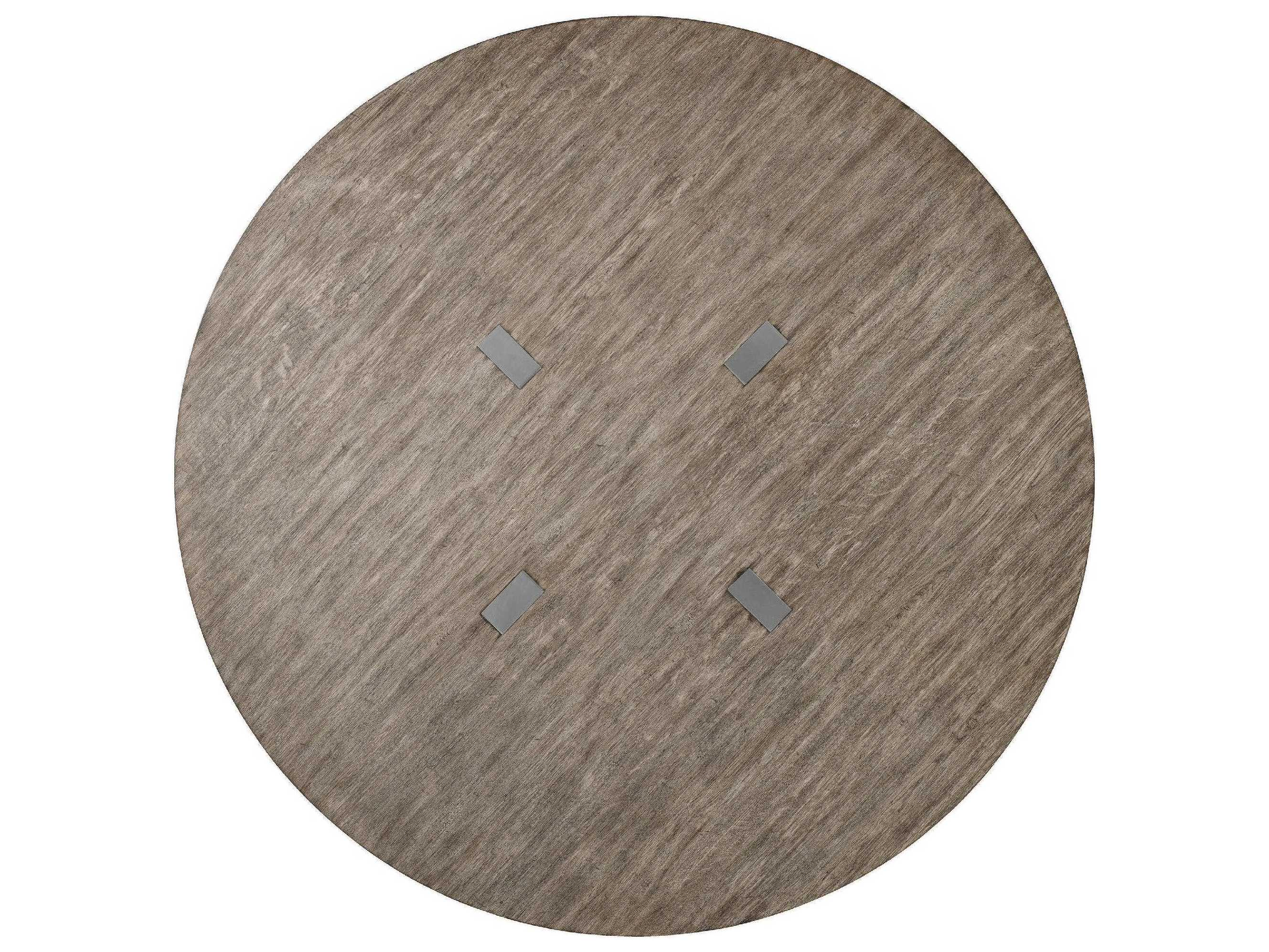 Hooker Furniture Curata Round Wood Greige With Black Nickel Dining Table