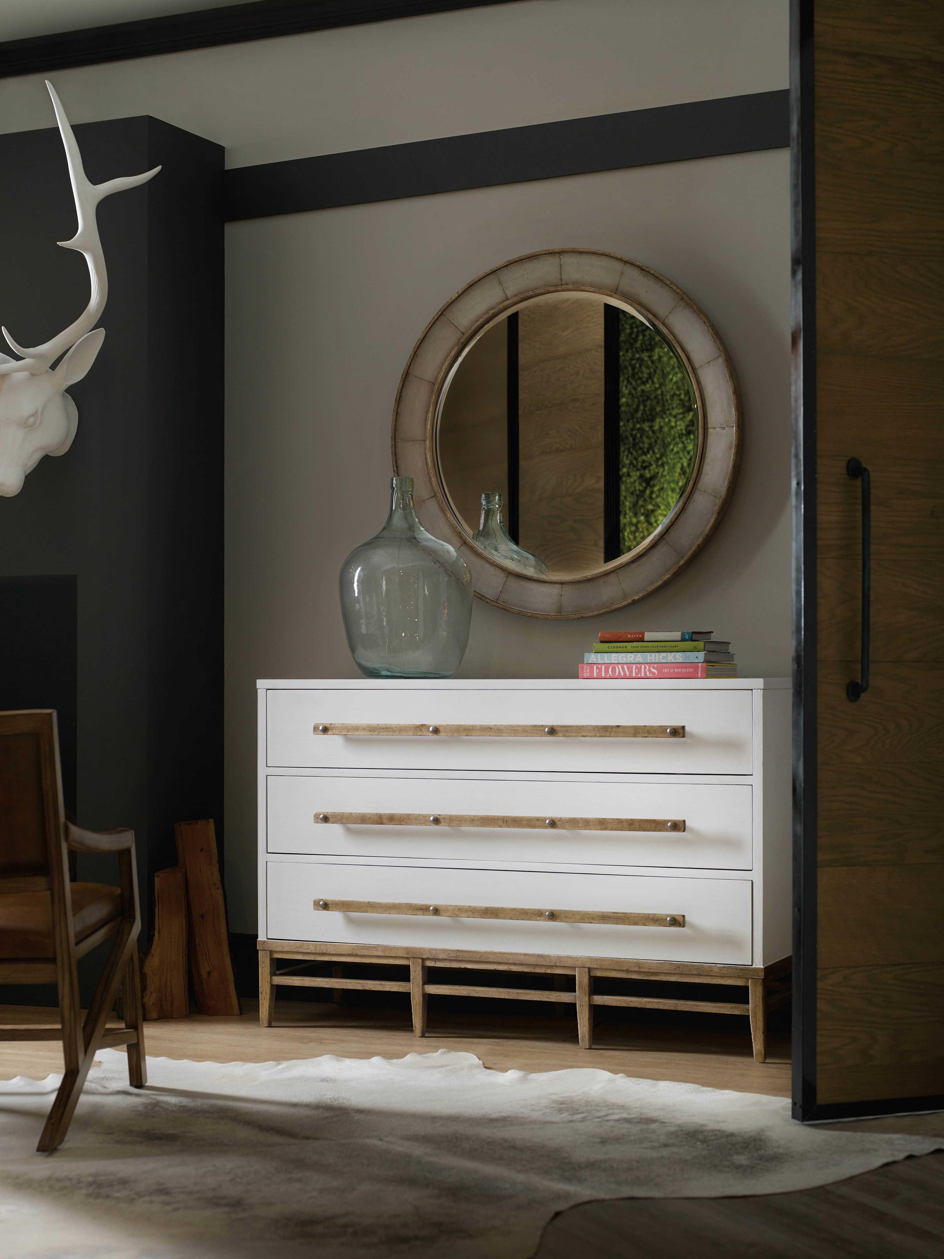 Hooker Furniture American Life - Urban Elevation 3-Drawers White Light Maple Beech Wood Accent Chest