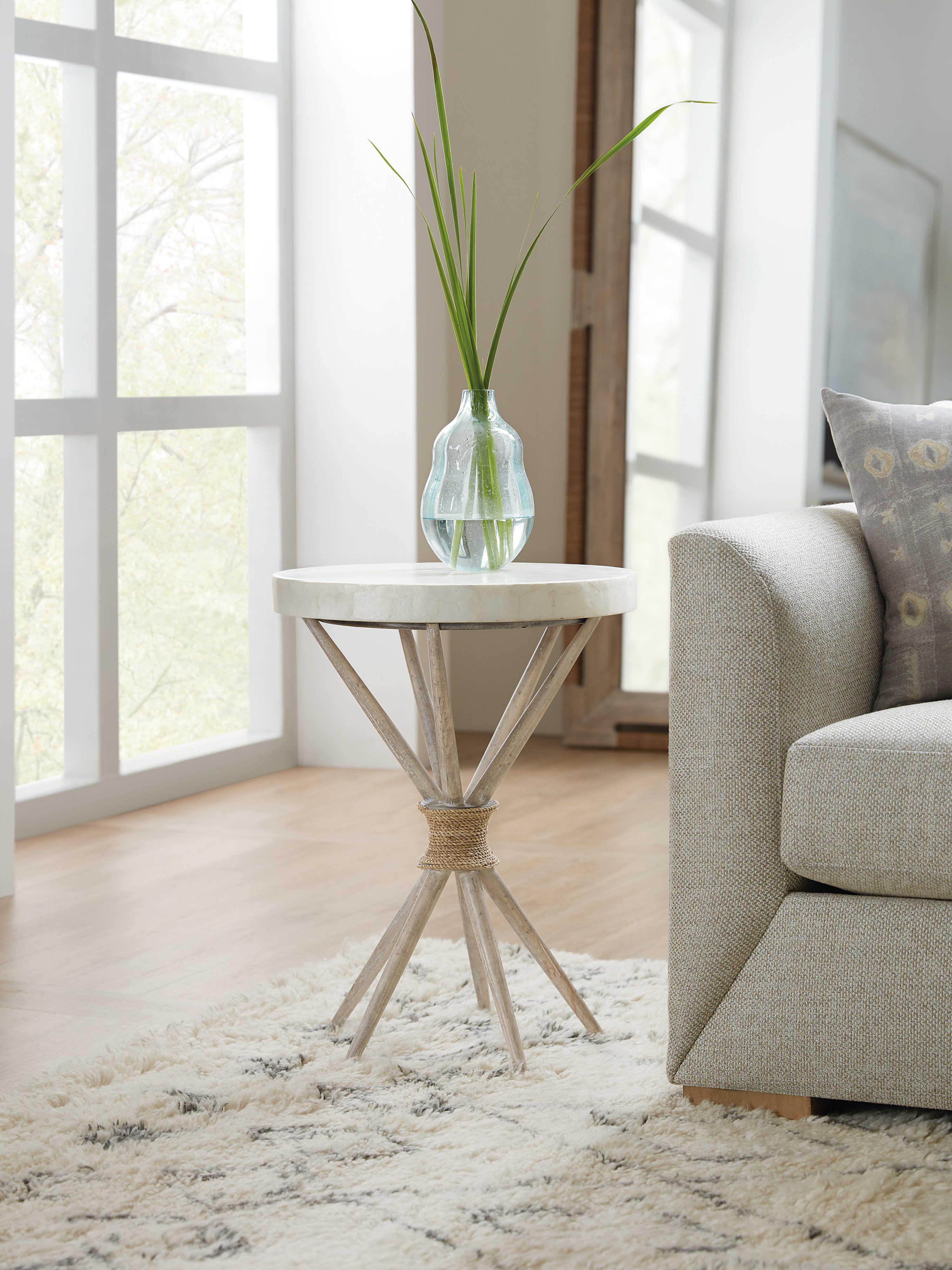 Hooker Furniture American Life - Amani Round Capiz Shell Buff Almond End Table