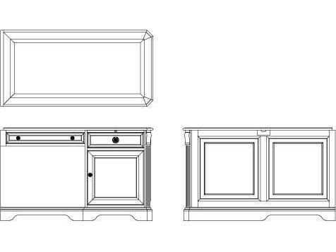 Hooker Furniture Brookhaven Distressed Clear Cherry Wood Hardwood Computer Desk