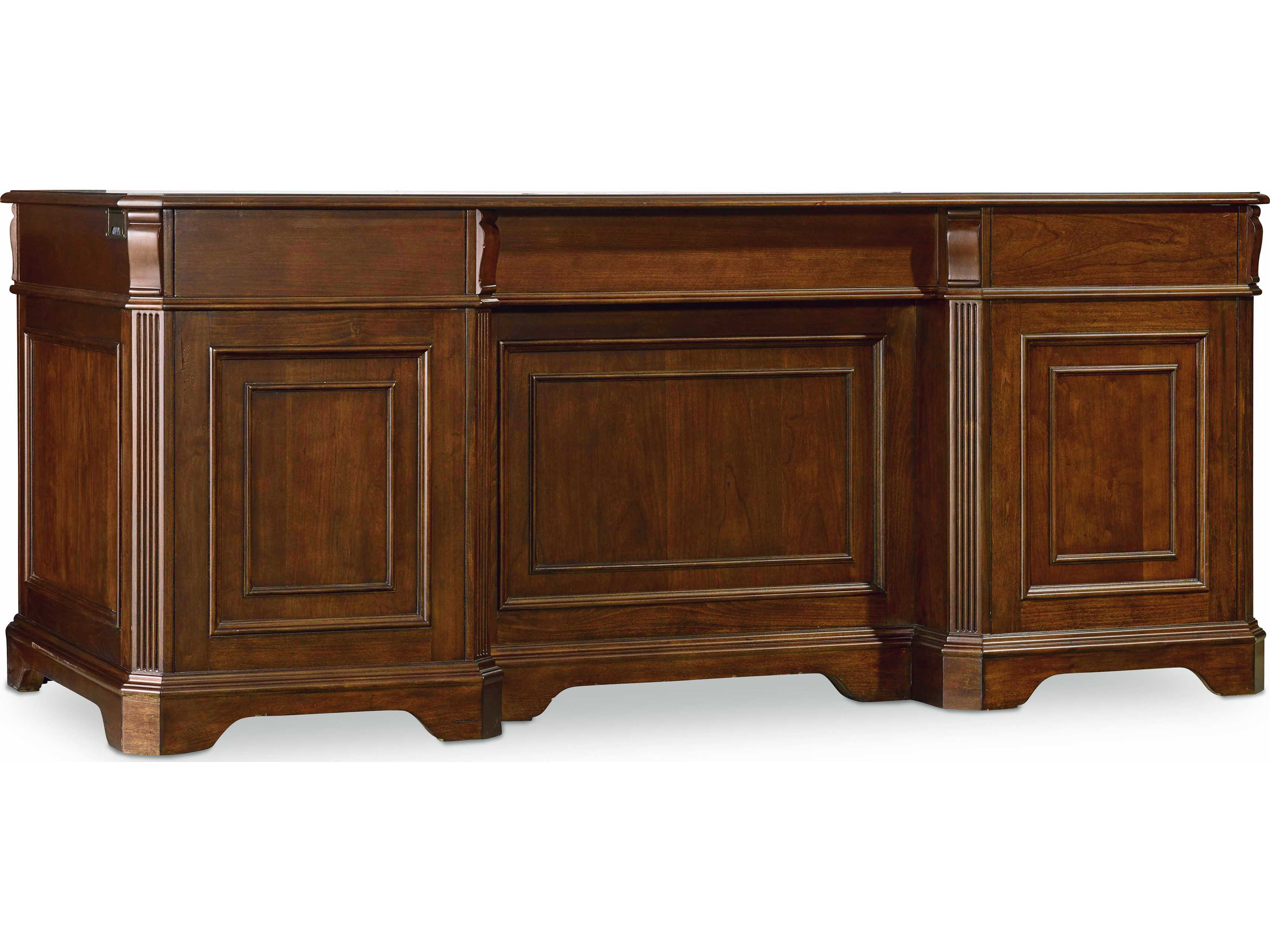 Luxecor Heritage Distressed Clear Cherry Wood Hardwood Executive Desk