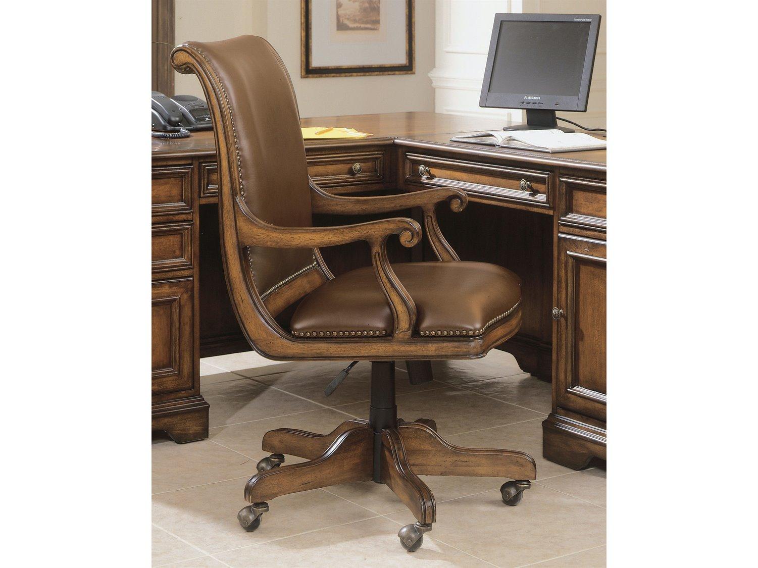 Luxecor Heritage Brown Leather Adjustable Swivel Tilt Executive Desk Chair