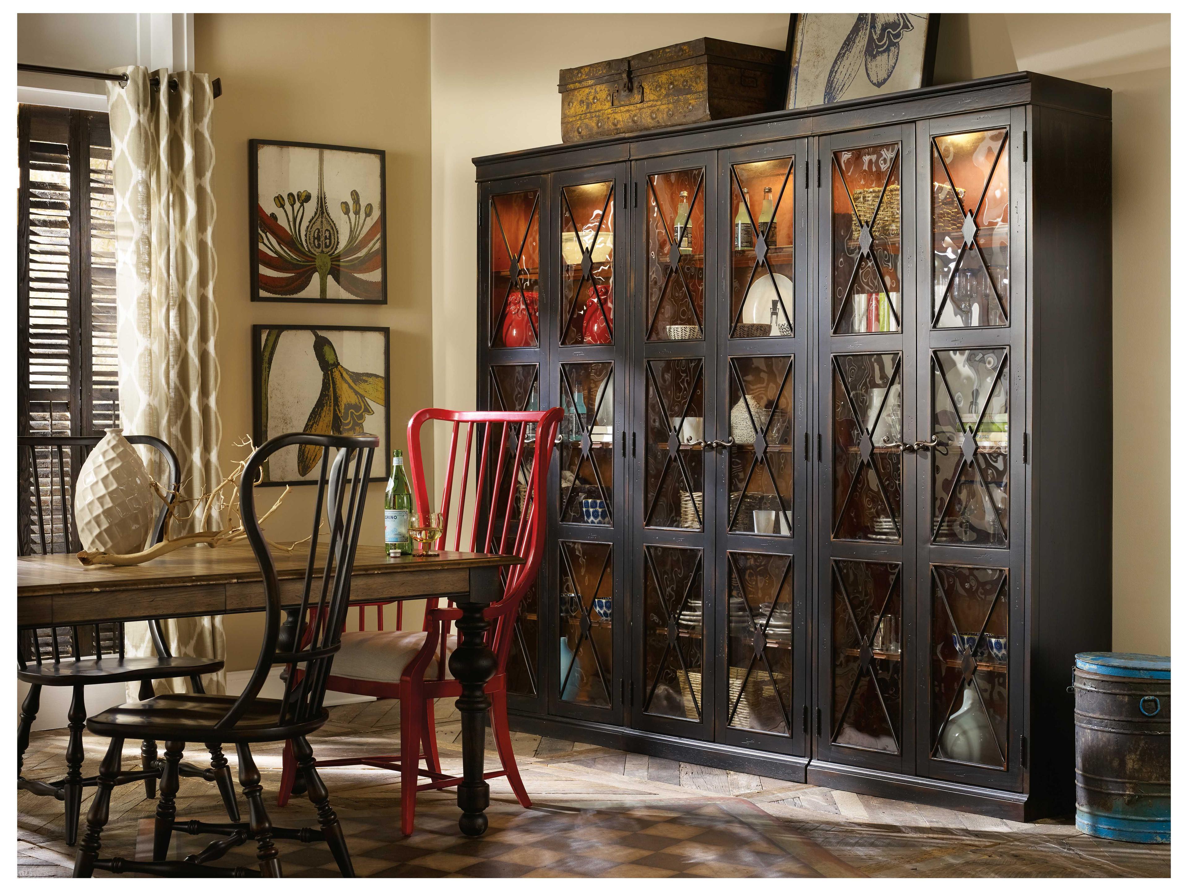 Luxecor Heritage Hardwood Black Display Cabinet