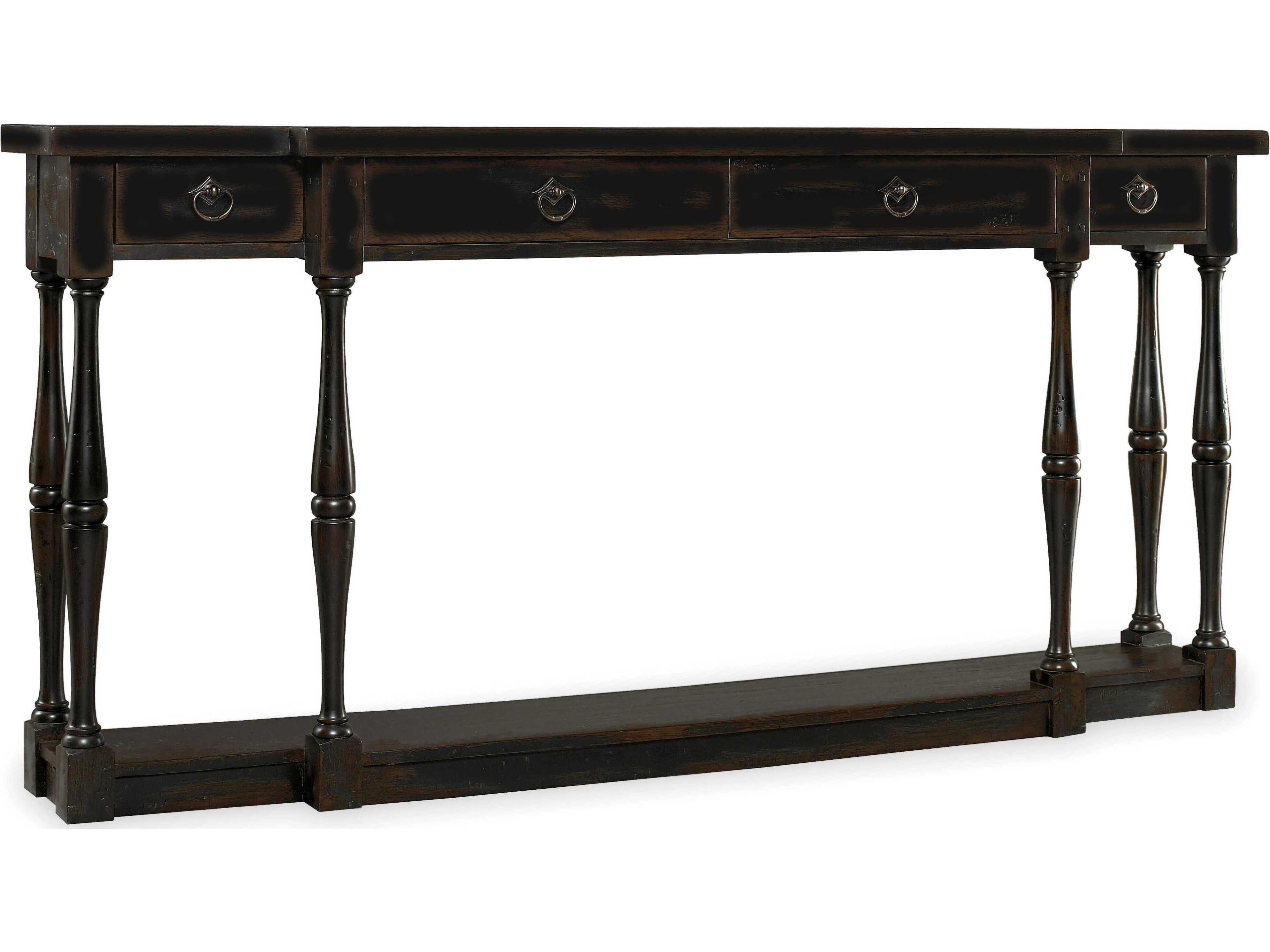 Hooker Furniture Sanctuary Rectangular Wood Black Console Table