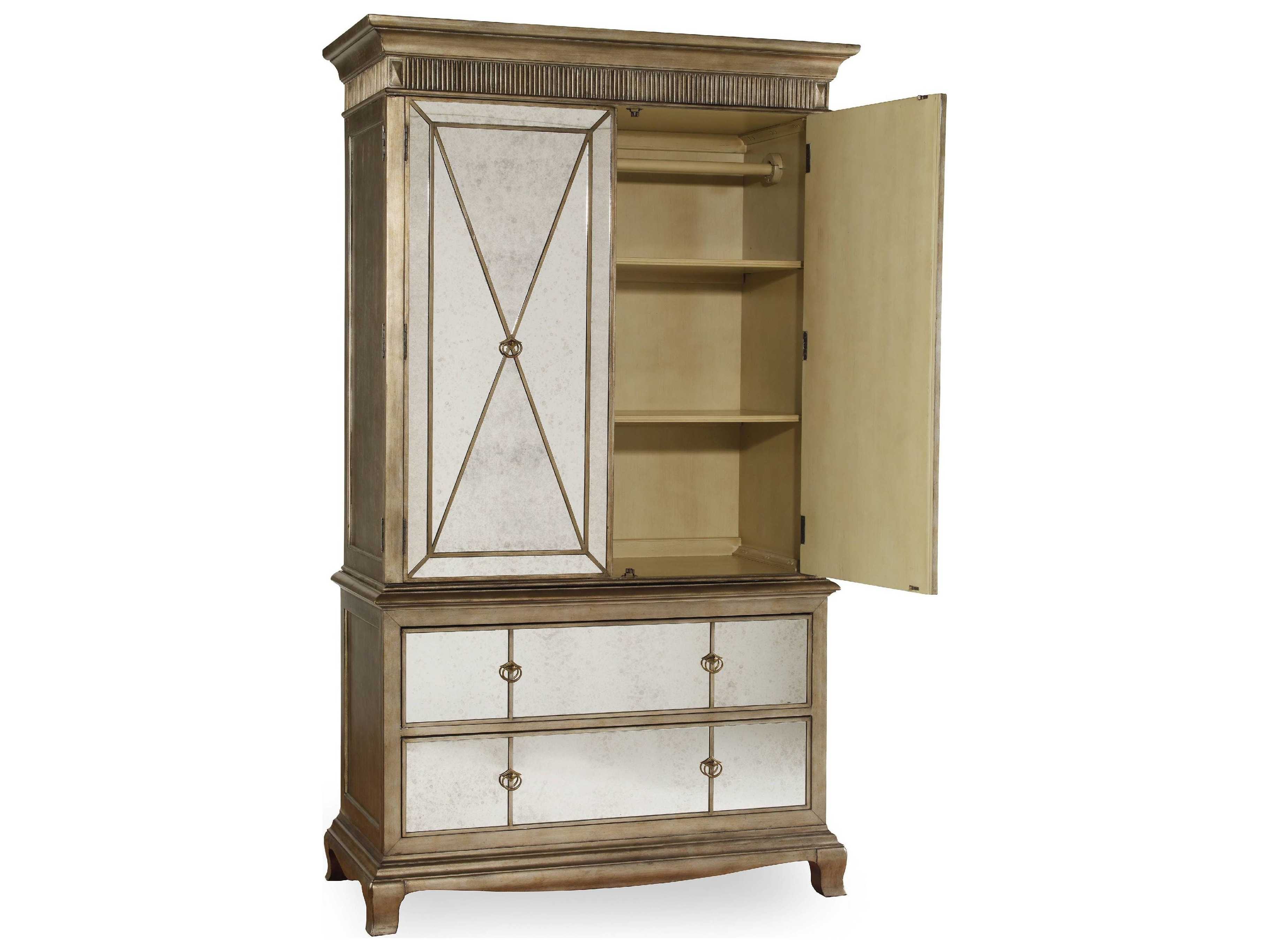Luxecor Heritage Gold Cedar Wood Wardrobe Armoire