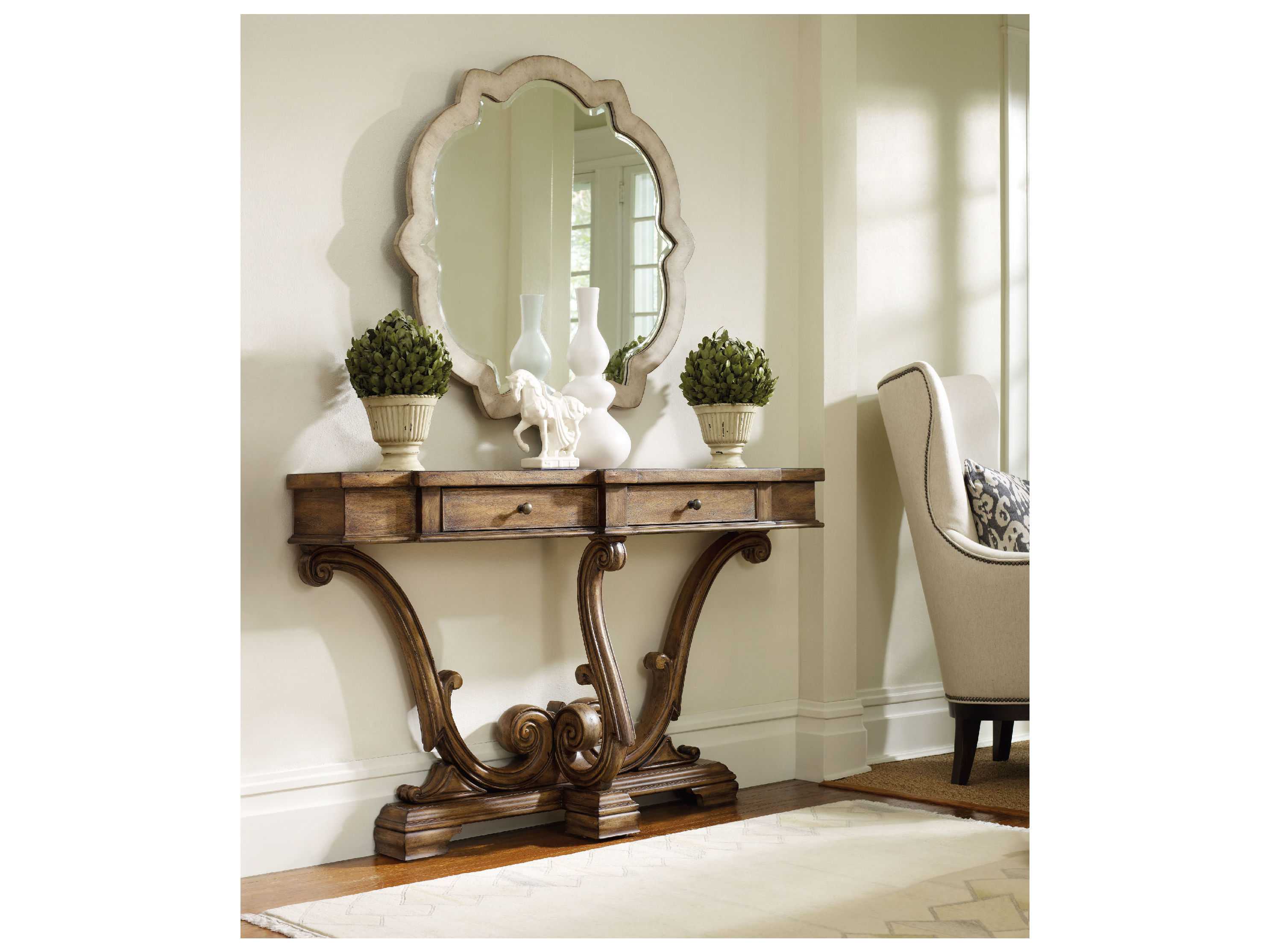 Hooker Furniture Sanctuary Rectangular Wood Console Table