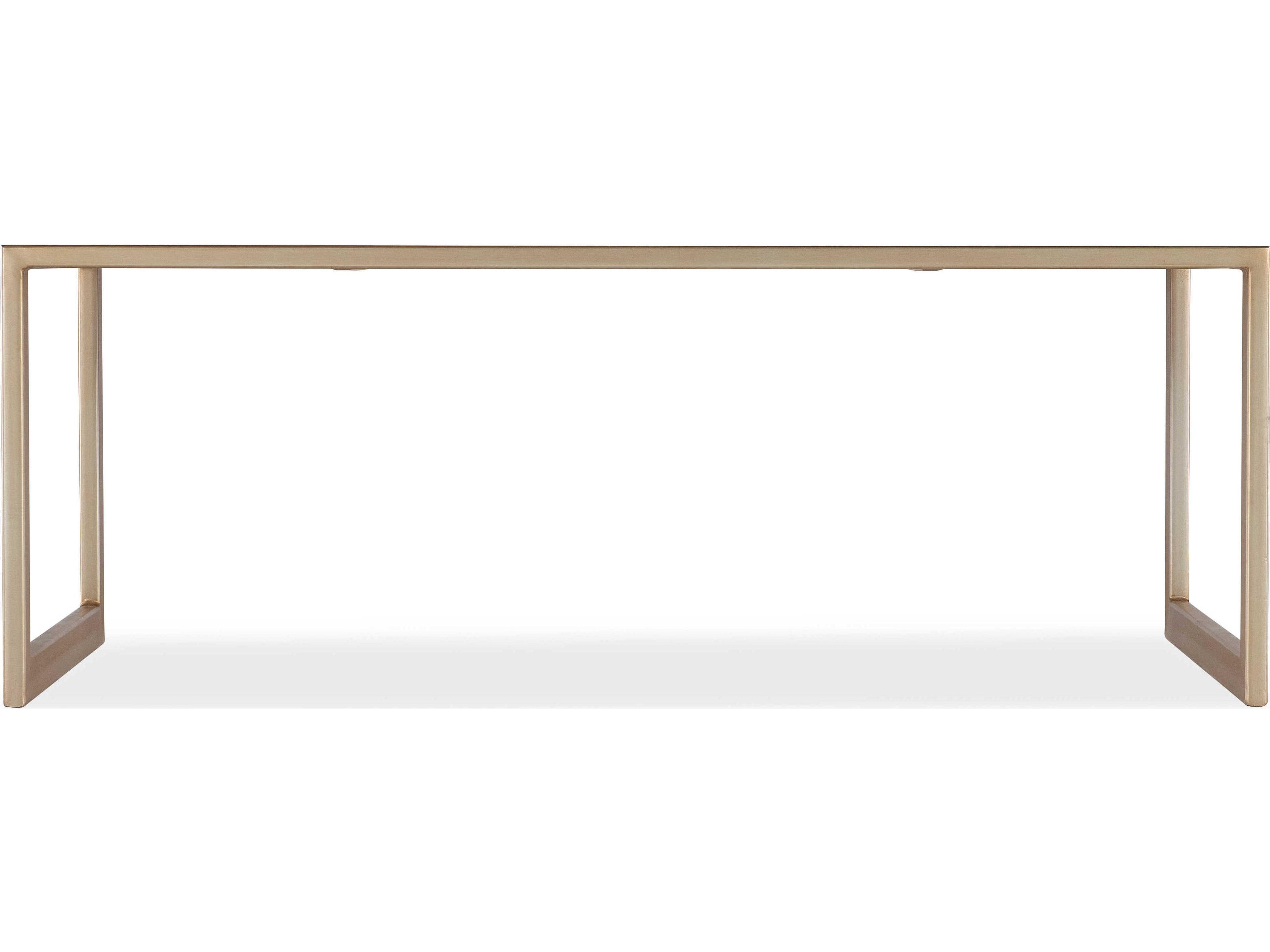 Hooker Furniture Komen Blossoming Hope Rectangular Glass Gold Cocktail Table