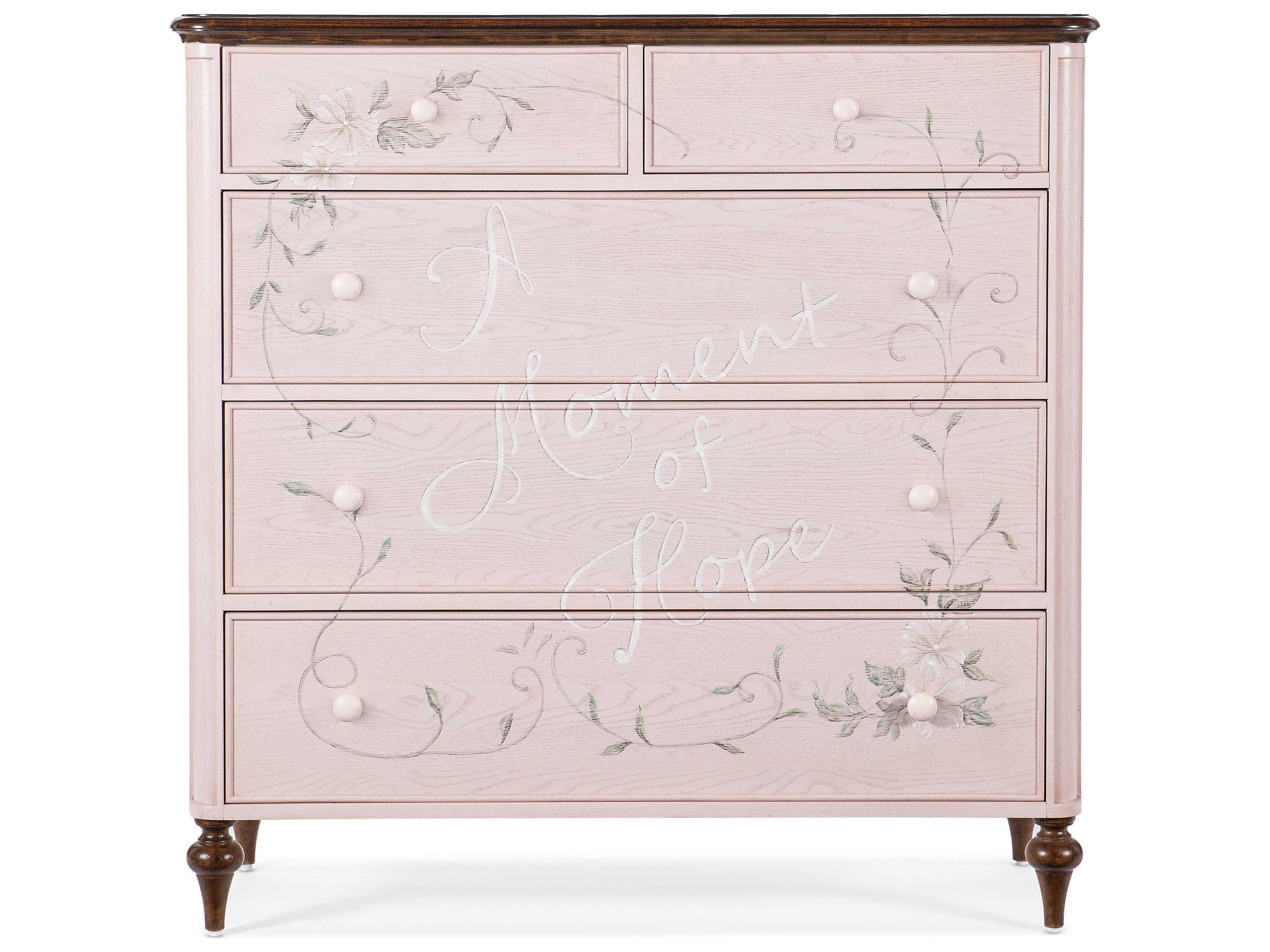 Hooker Furniture Komen 3-Drawers Pink Oak Wood Accent Chest