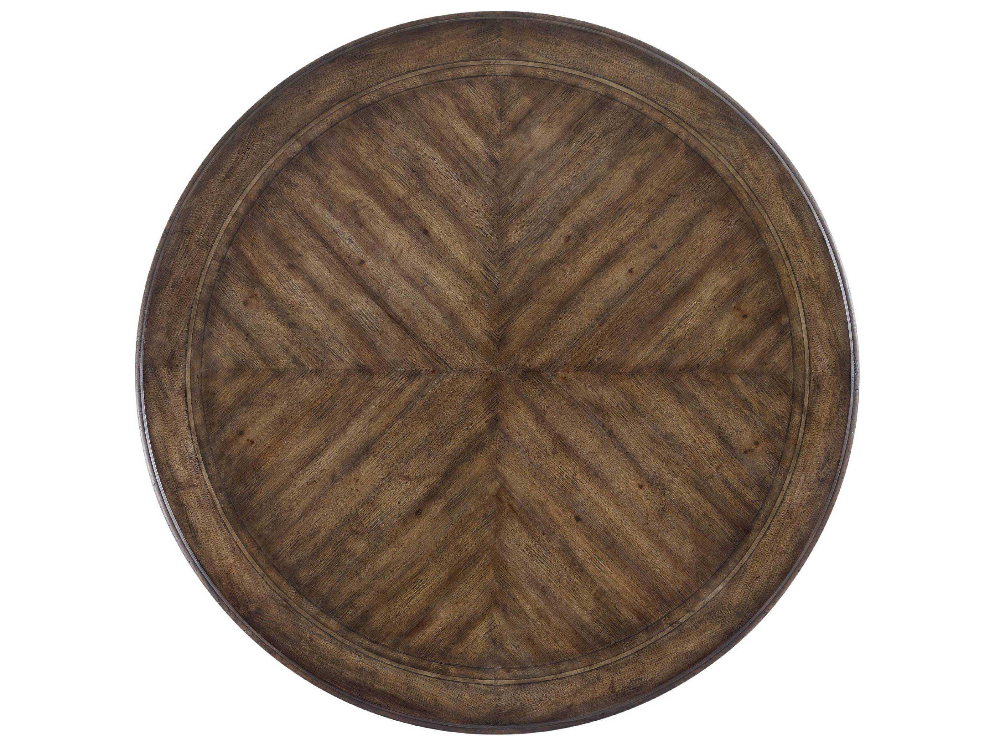 Hooker Furniture Rhapsody Round Wood Rustic Walnut Dining Table