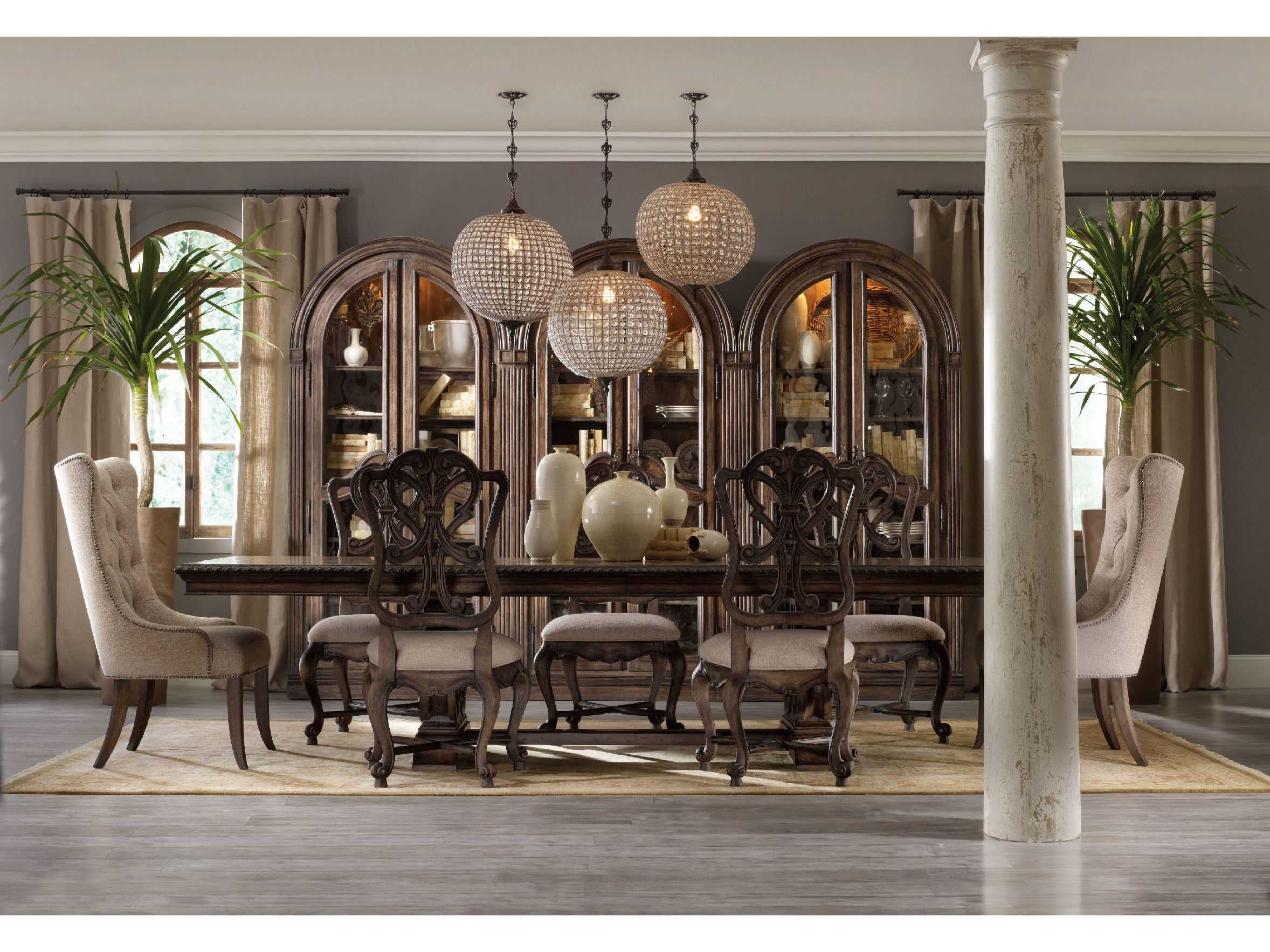 Hooker Furniture Rhapsody Hardwood Brown Upholstered Side Dining Chair