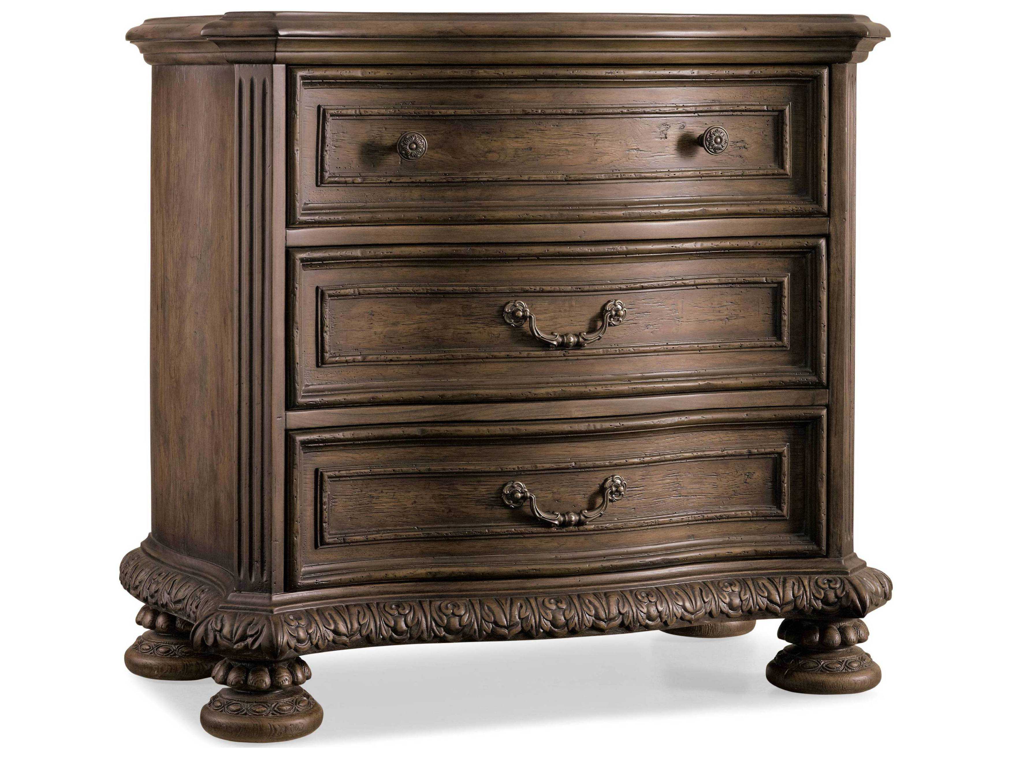 Hooker Furniture Rhapsody 3-Drawers Brown Hardwood Nightstand