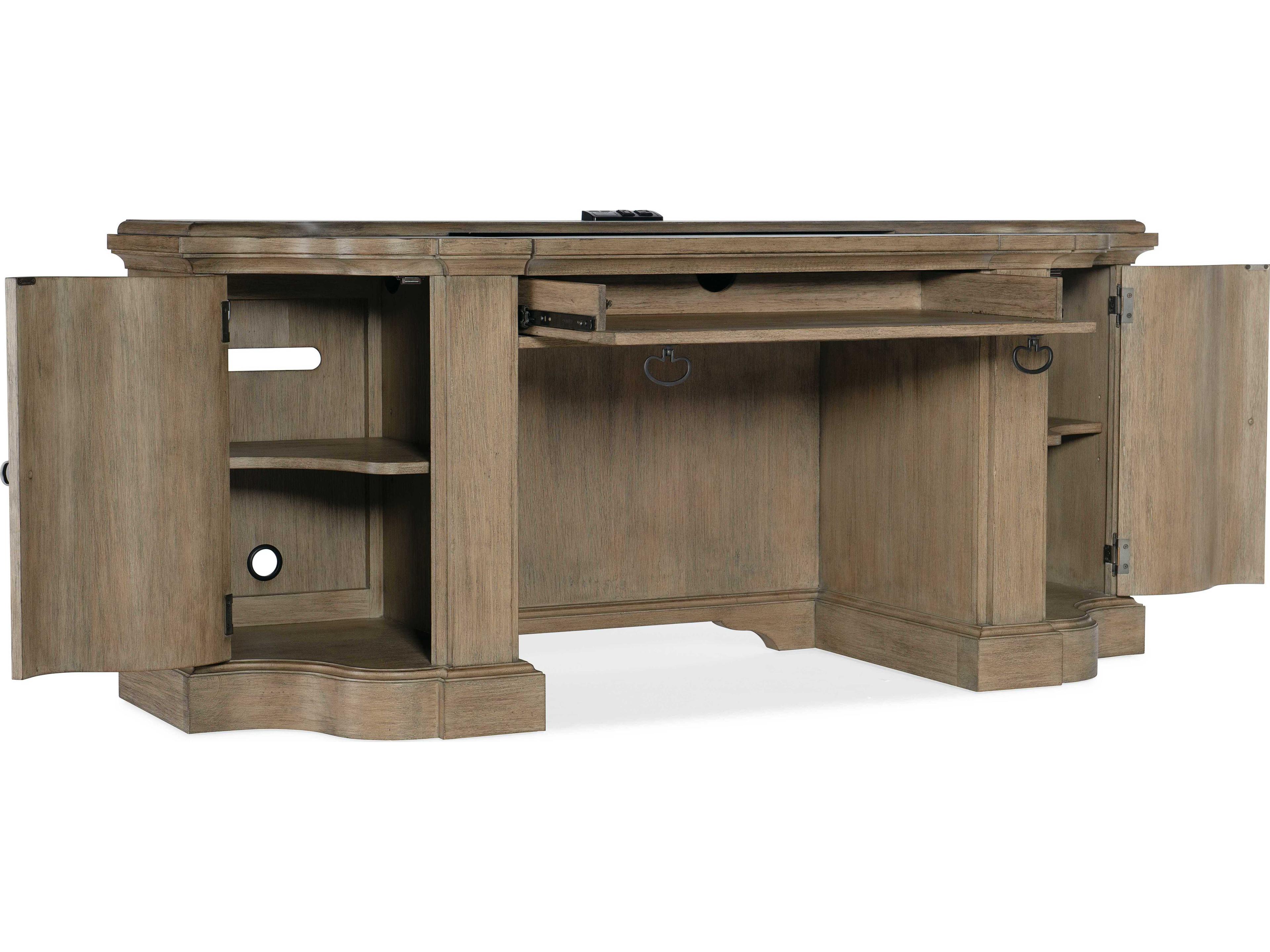 Luxecor Heritage Corsica Light Wood Brown Acacia Credenza Desk