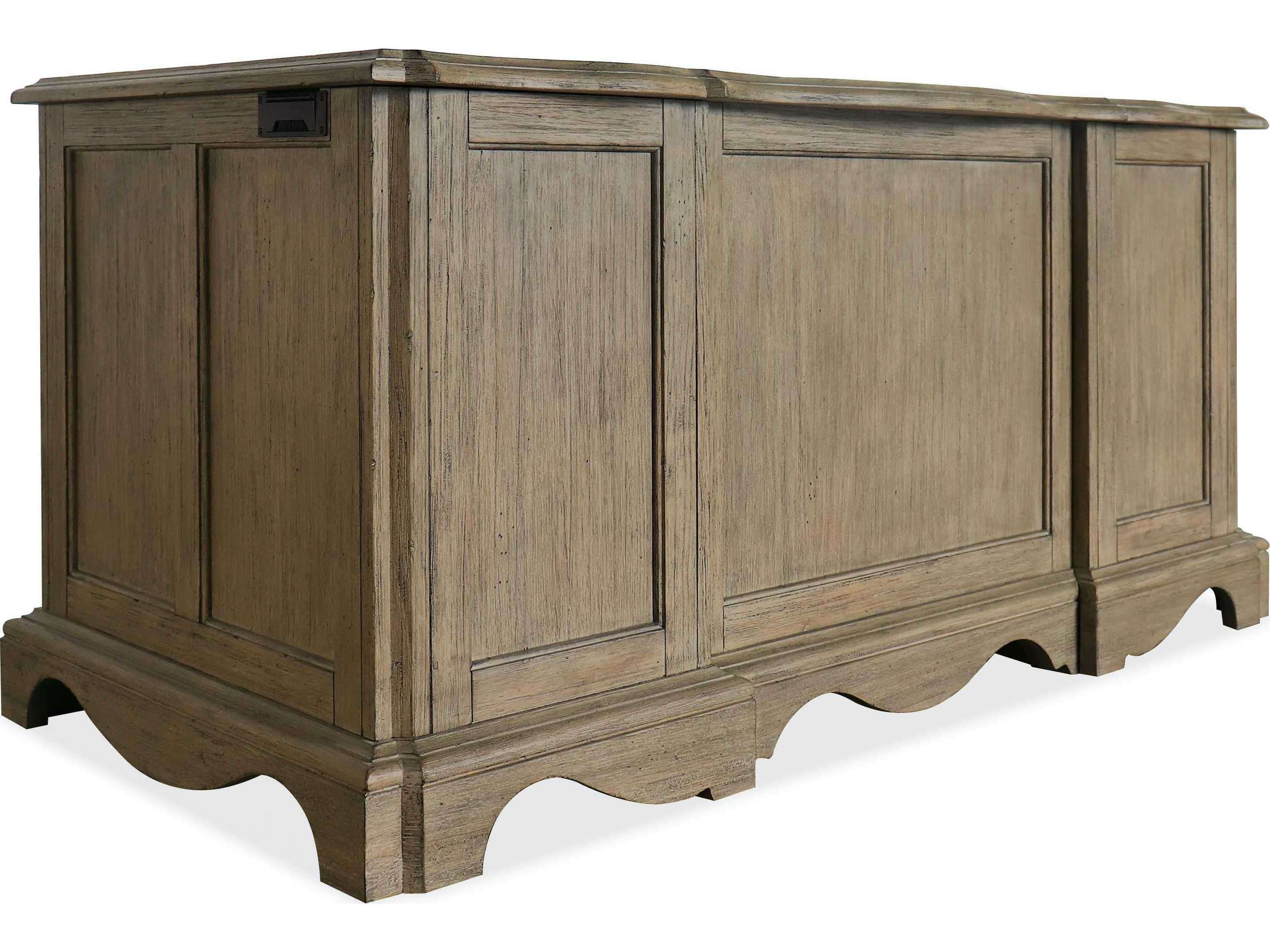 Hooker Furniture Work Your Way Corsica Junior Light Wood Brown Acacia Executive Desk