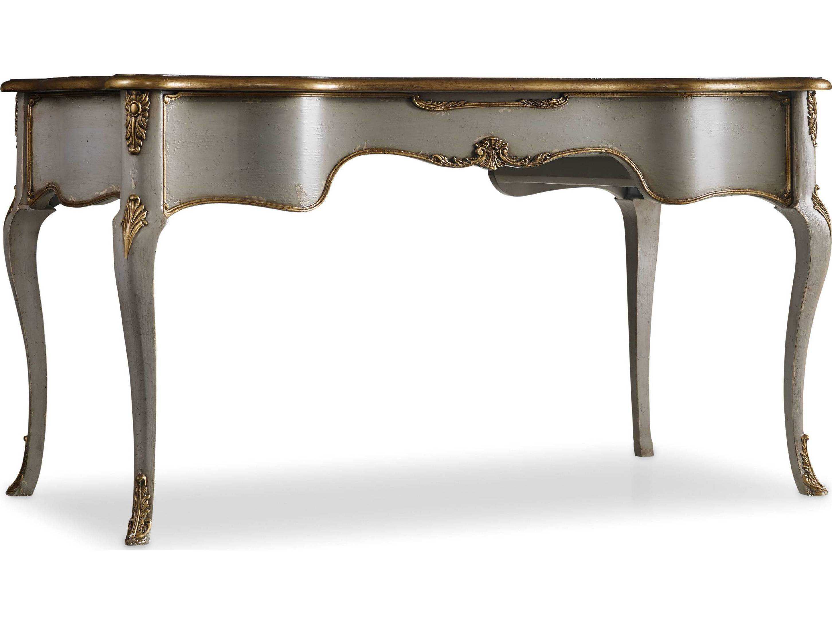 Luxecor Gray Hardwood Writing Desk