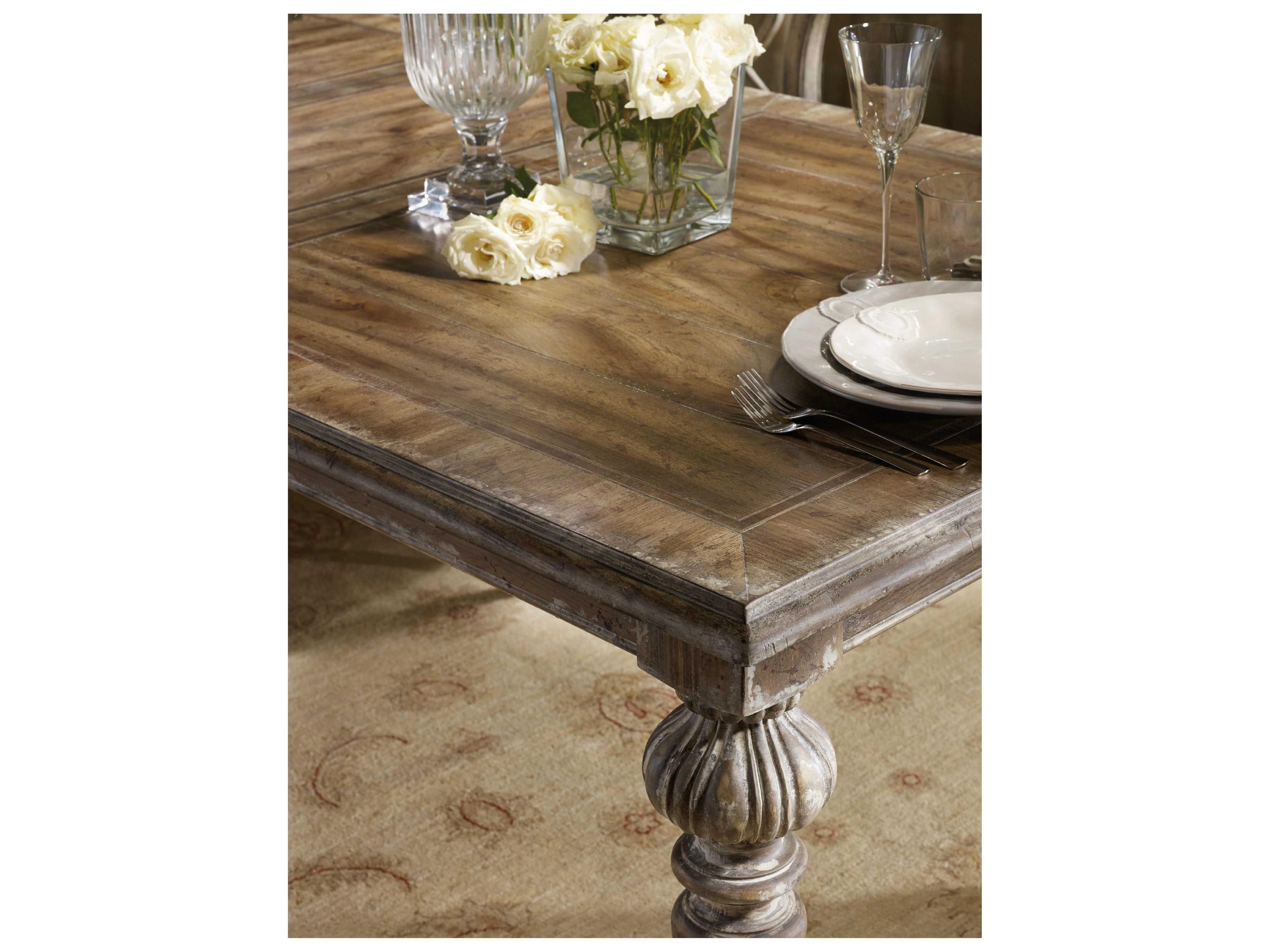 Luxecor Heritage Extendable Rectangular Light Wood Dining Table