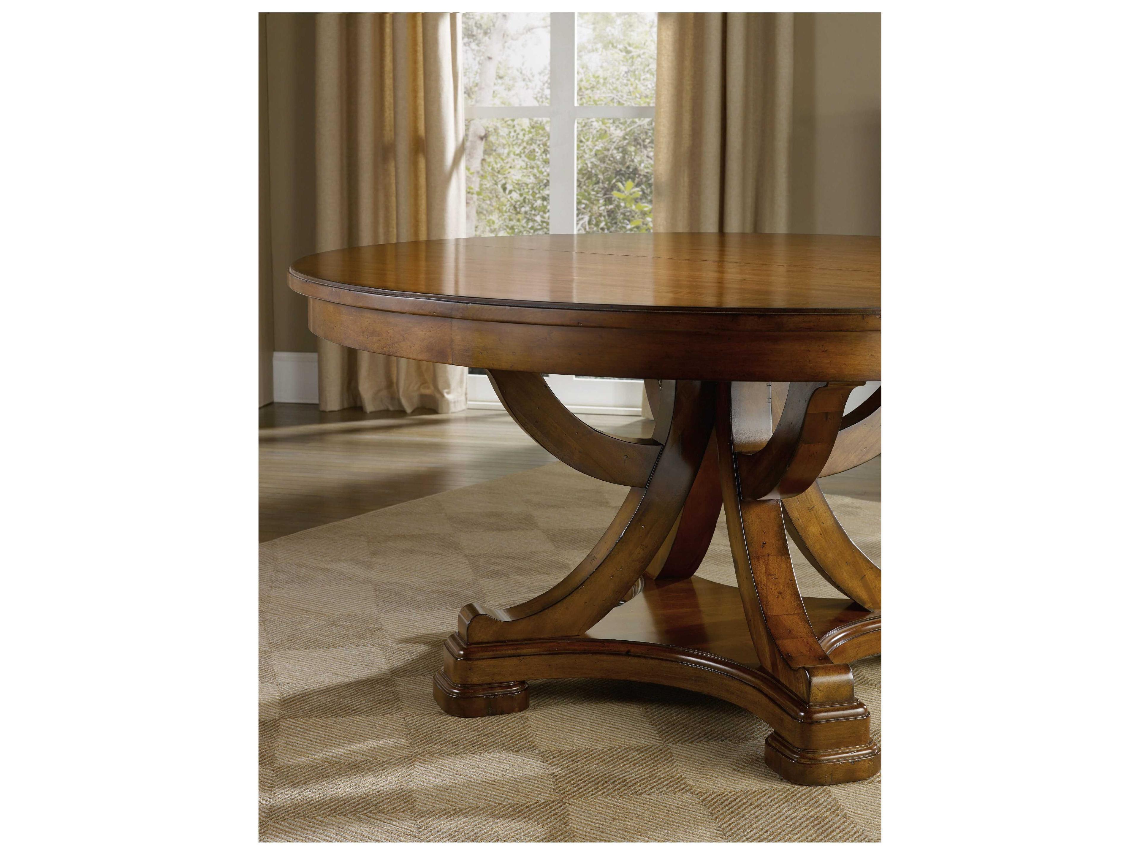 Hooker Furniture Tynecastle Extendable Round Wood Dining Table