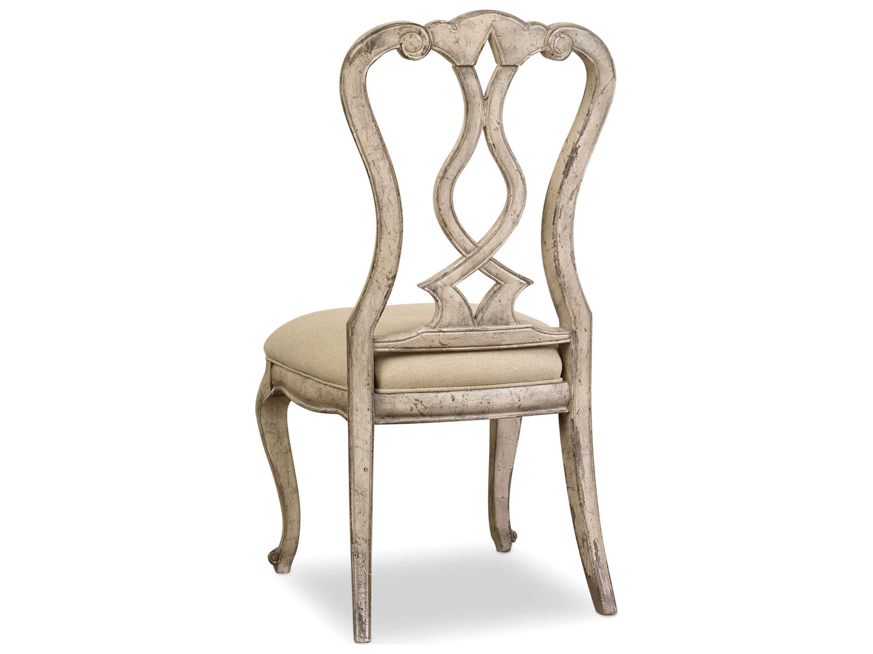 Hooker Furniture Chatelet Rubberwood White Upholstered Side Dining Chair