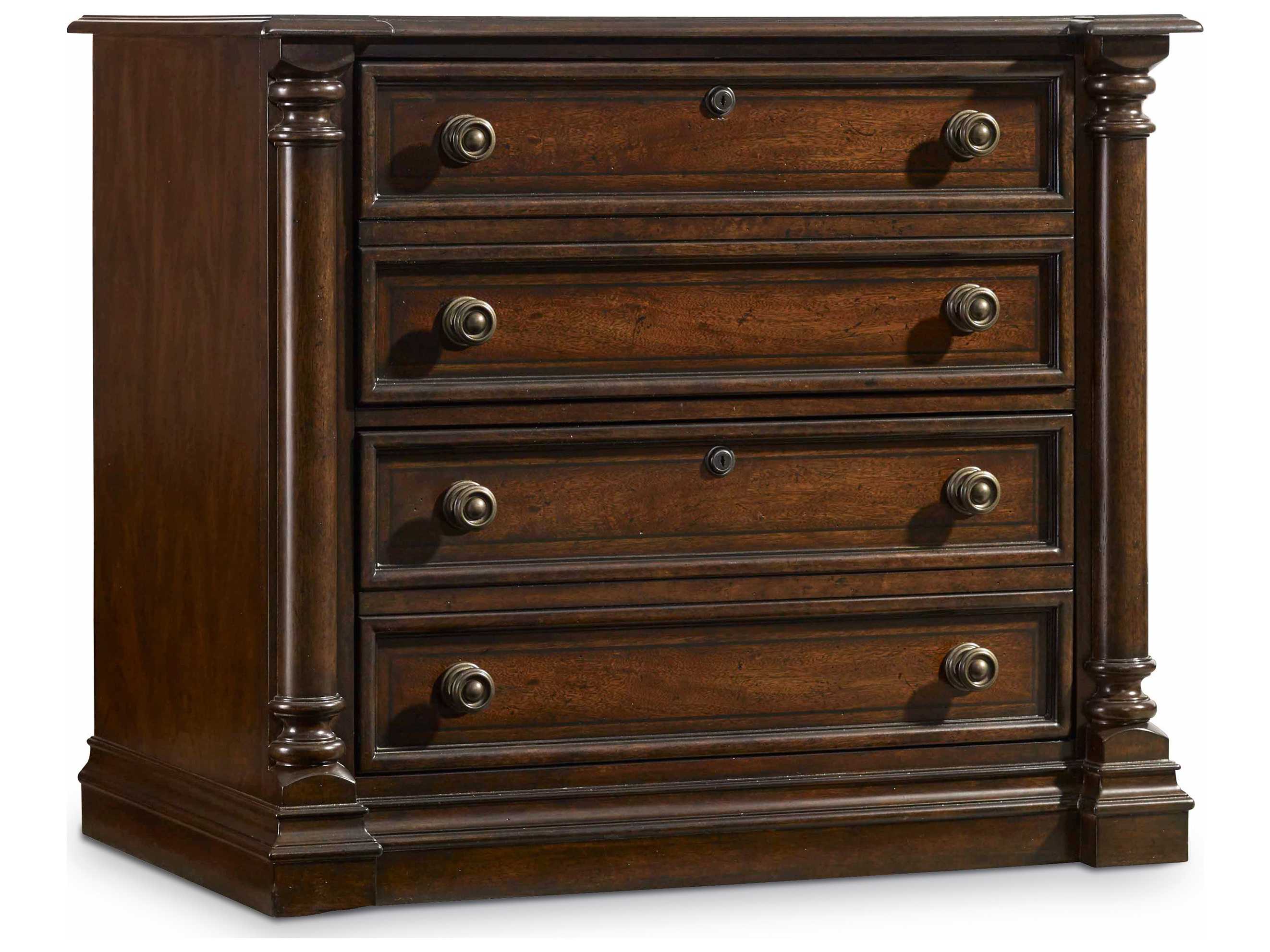 Luxecor Heritage Rich Dark Wood File Cabinet
