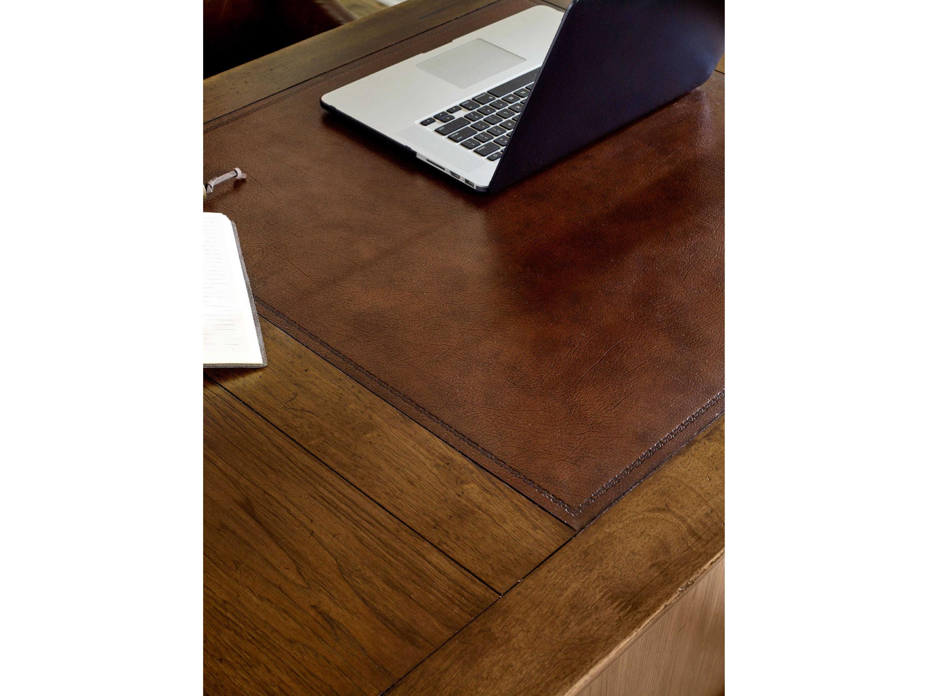 Hooker Furniture Archivist Dark Wood Brown Rubberwood Executive Desk