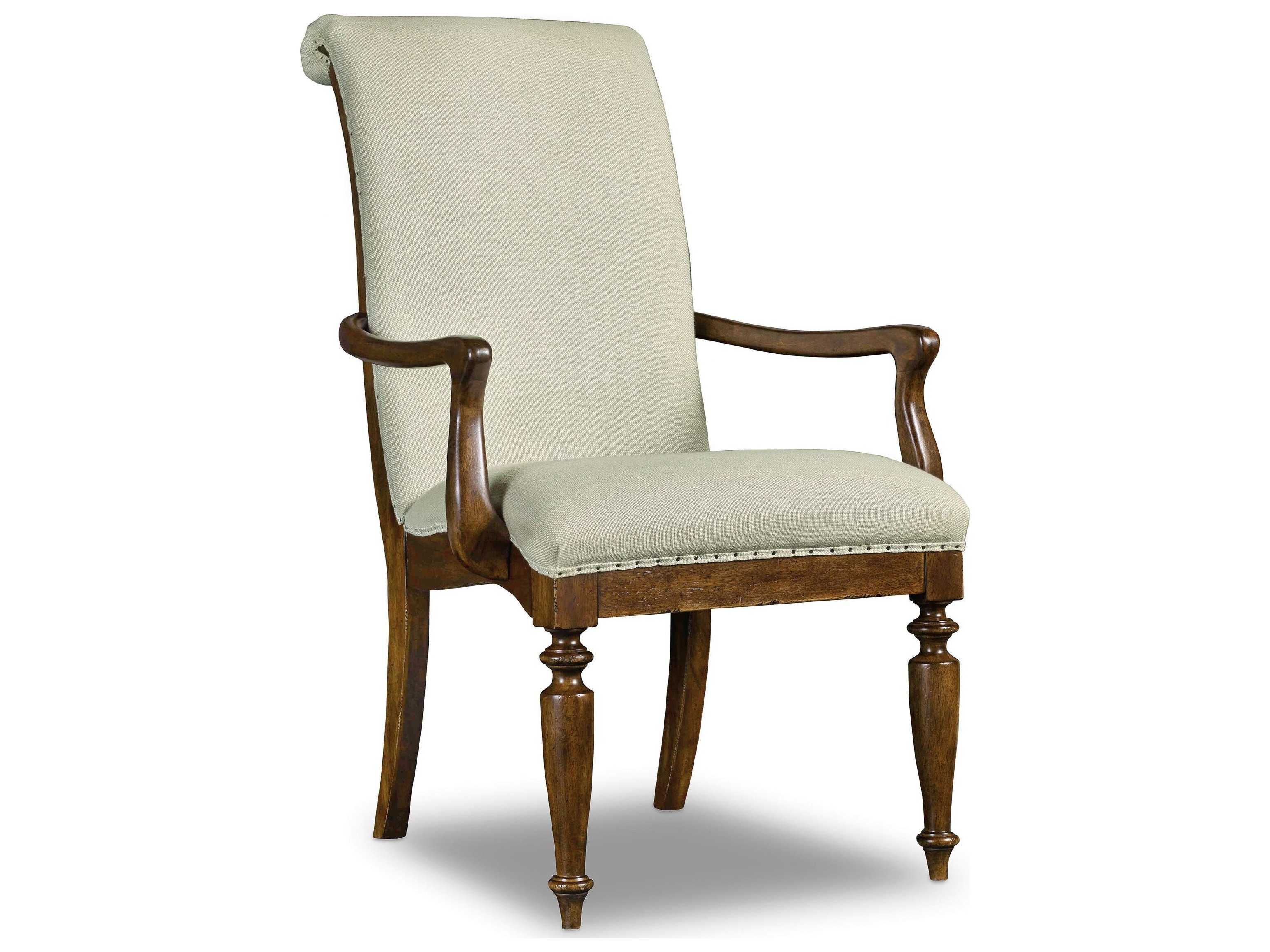 Hooker Furniture Archivist White Upholstered Arm Dining Chair