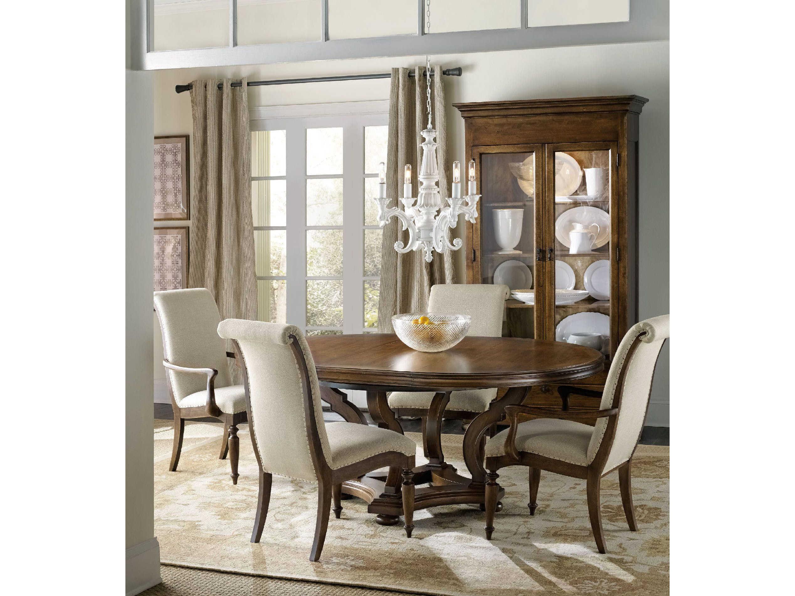 Hooker Furniture Archivist White Upholstered Arm Dining Chair