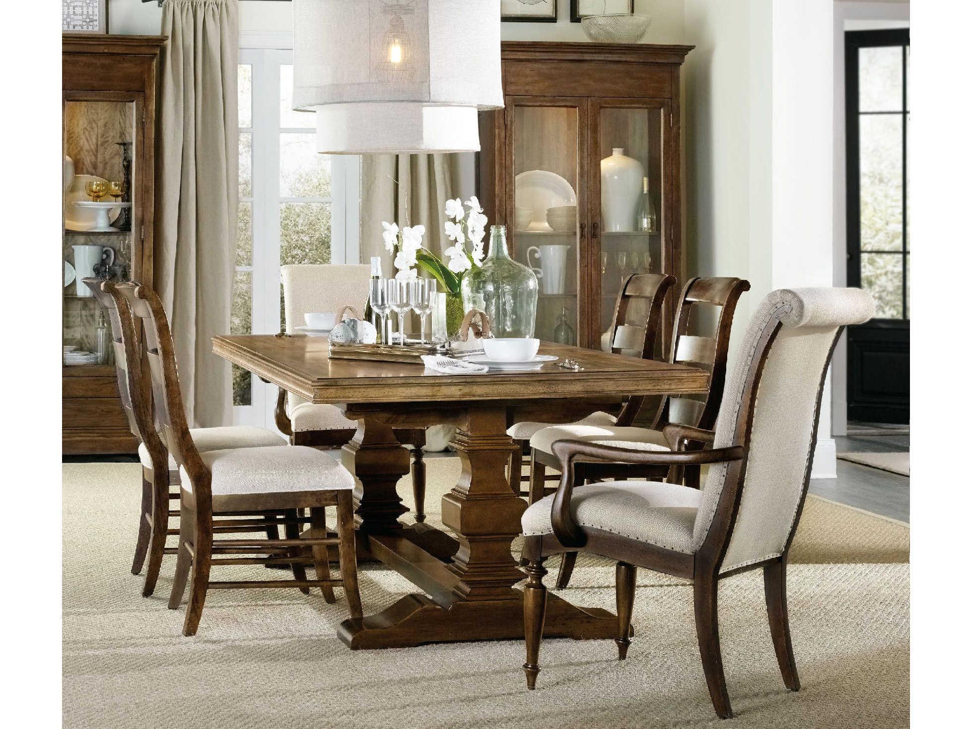 Hooker Furniture Archivist Brown Upholstered Side Dining Chair