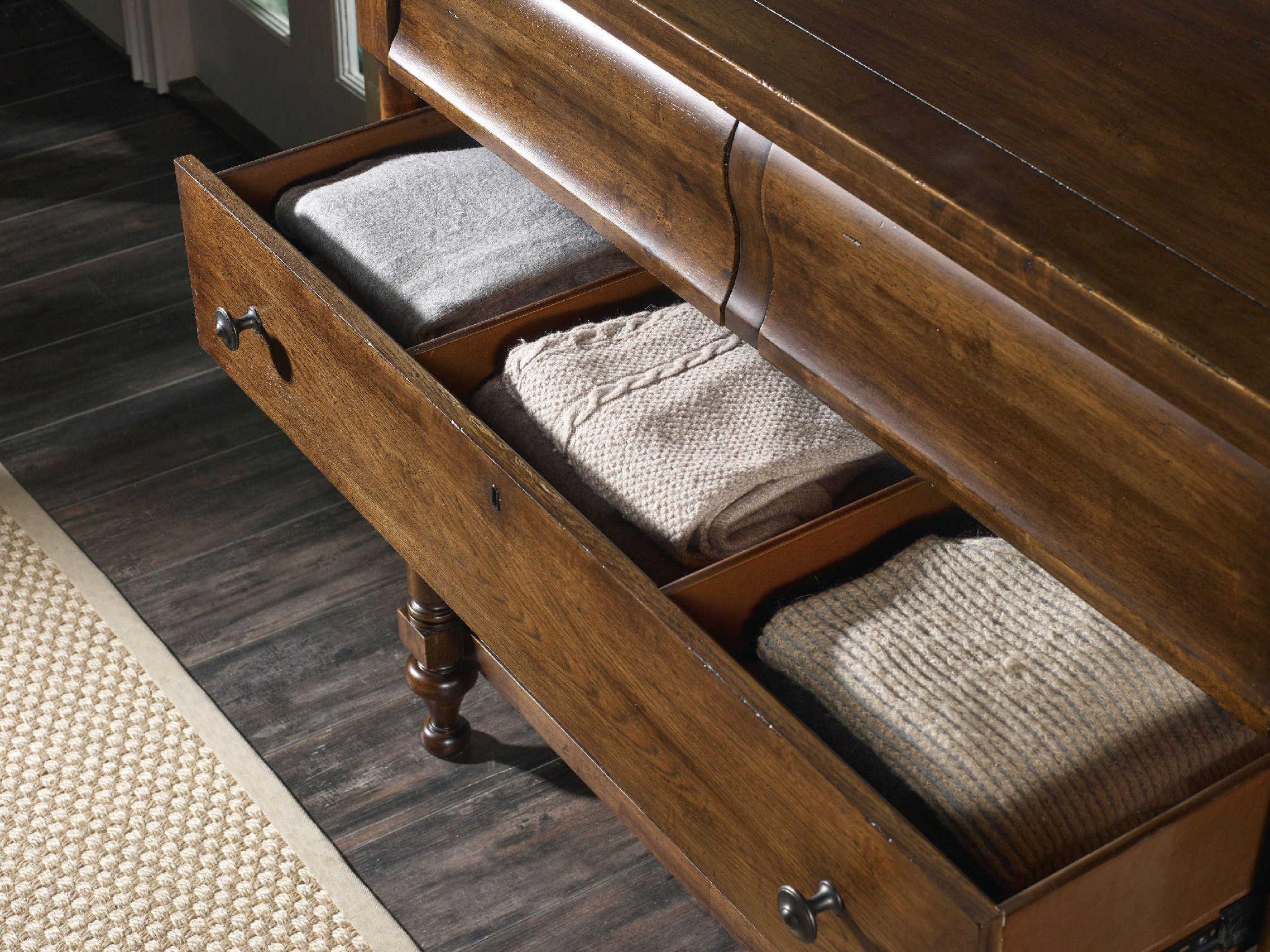 Hooker Furniture Archivist Bureau 5-Drawers Brown Rubberwood Dresser