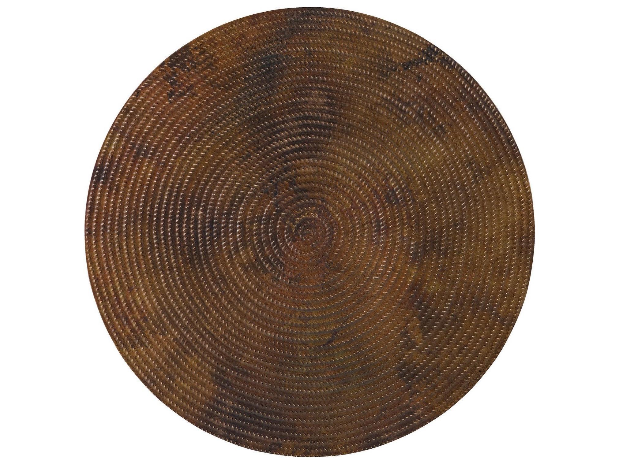 Hooker Furniture Parkcrest Round Coppers Copper Top With Dark Metal Base End Table