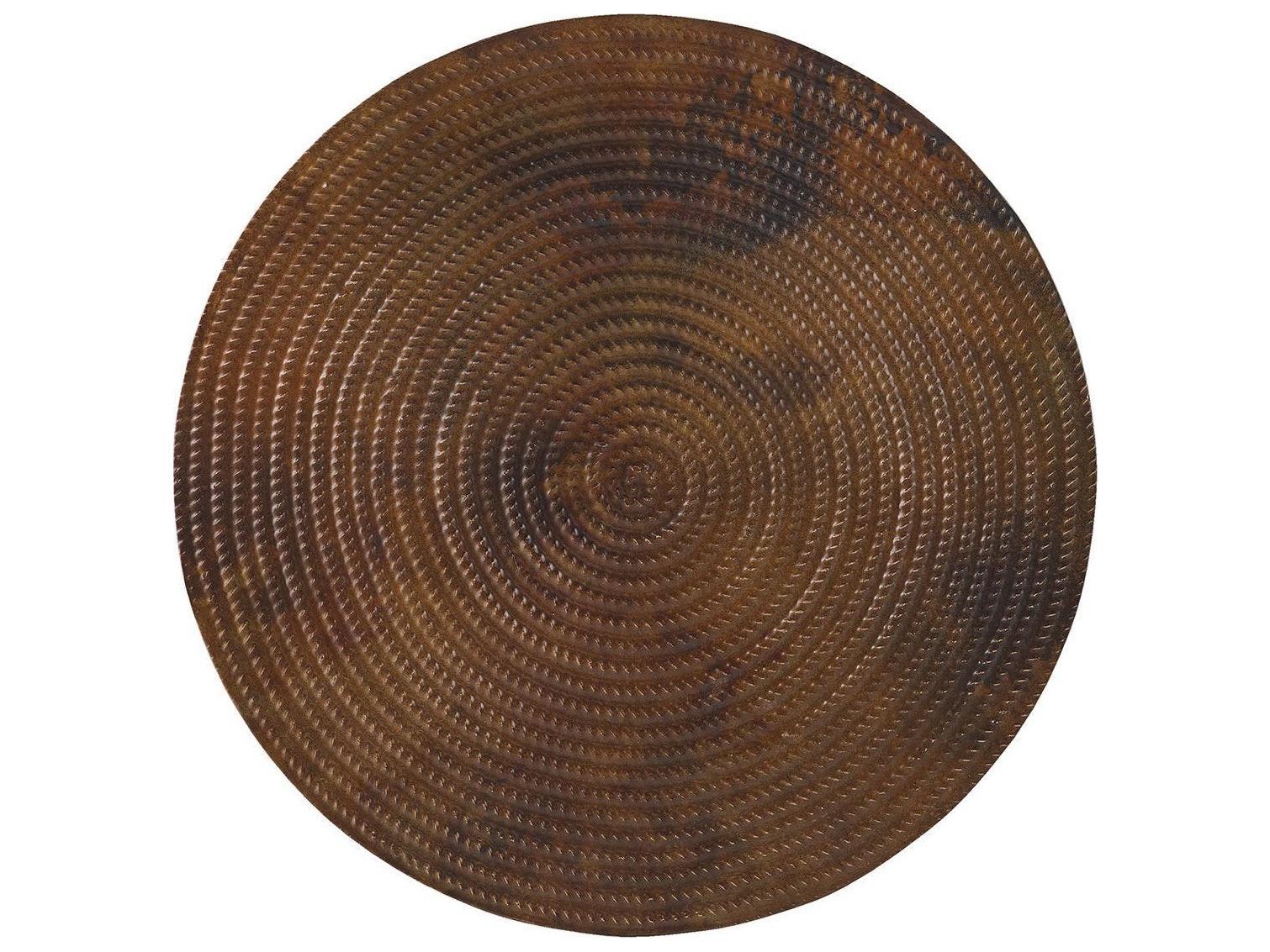 Hooker Furniture Parkcrest Martini Round Coppers Copper Top With Dark Metal Base End Table