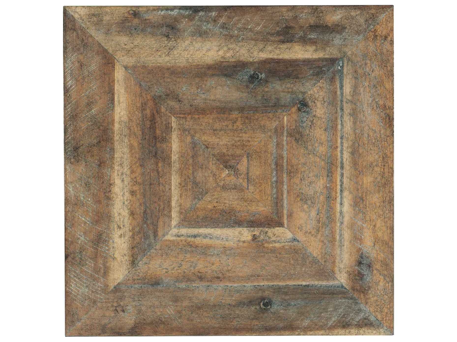 Hooker Furniture St Armand Square Wood Light Natural Antique Bronze End Table