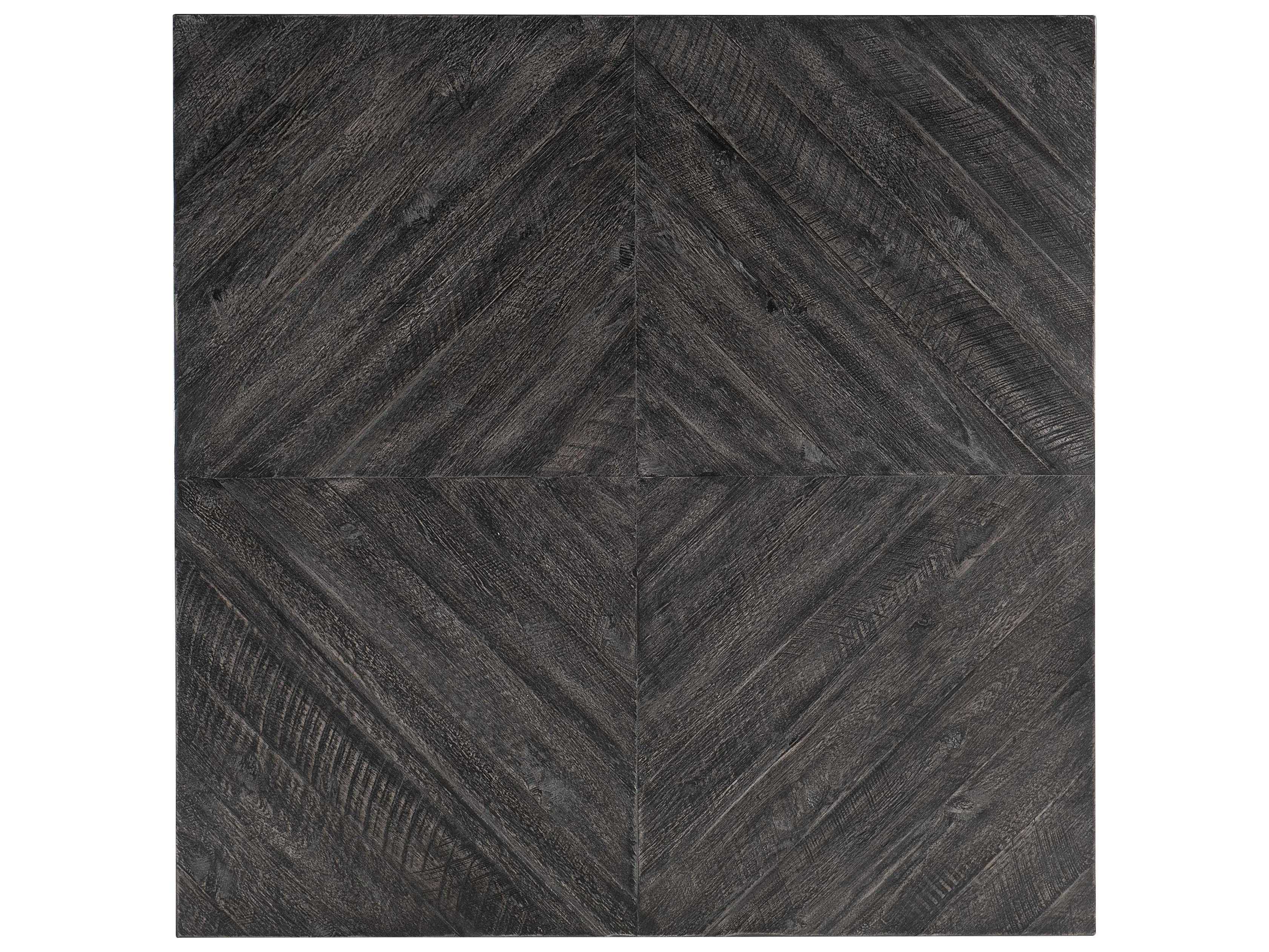 Hooker Furniture St Armand Square Wood Black Brushed Silver Cocktail Table