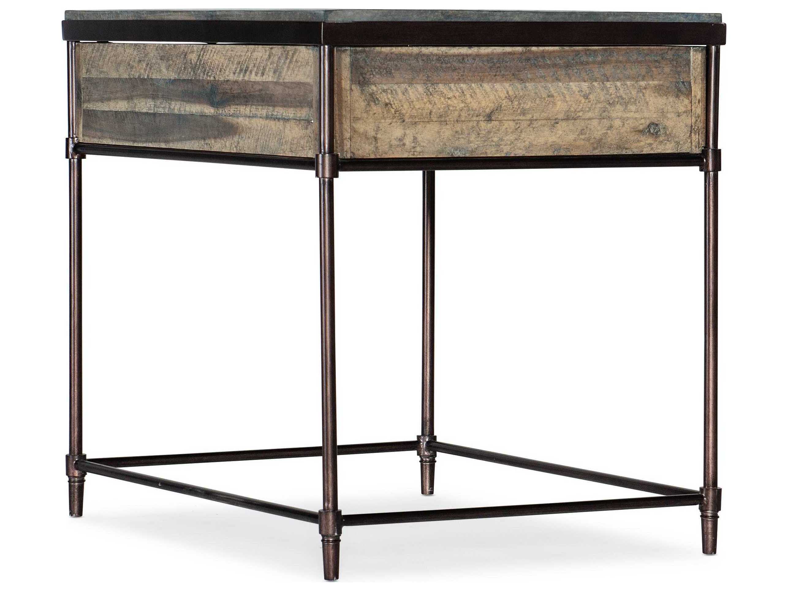 Hooker Furniture St Armand Rectangular Wood Light Natural Antique Bronze End Table