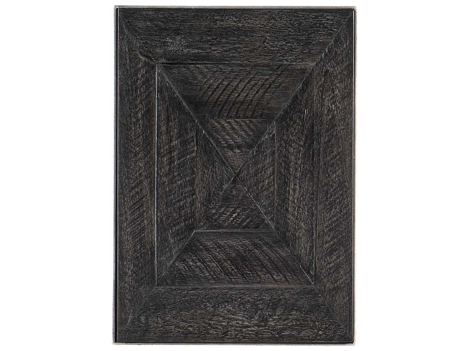 Hooker Furniture St Armand Rectangular Wood Black Brushed Pewter End Table